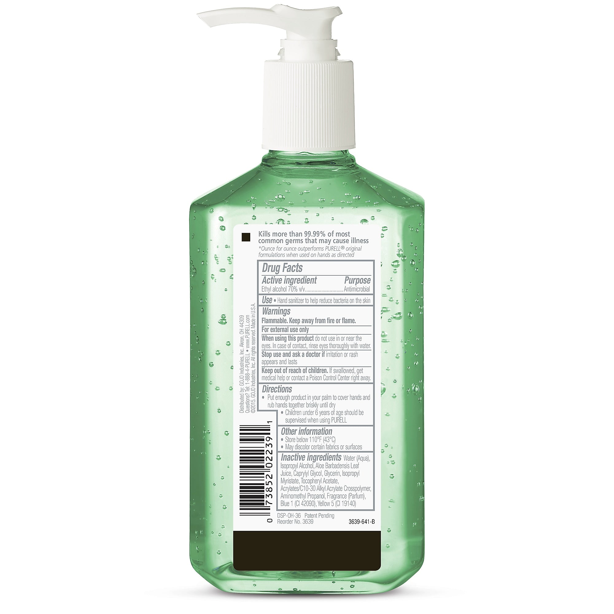 PURELL Advanced Hand Sanitizer Soothing Gel, Fresh Scent, 12 oz., 12/Carton