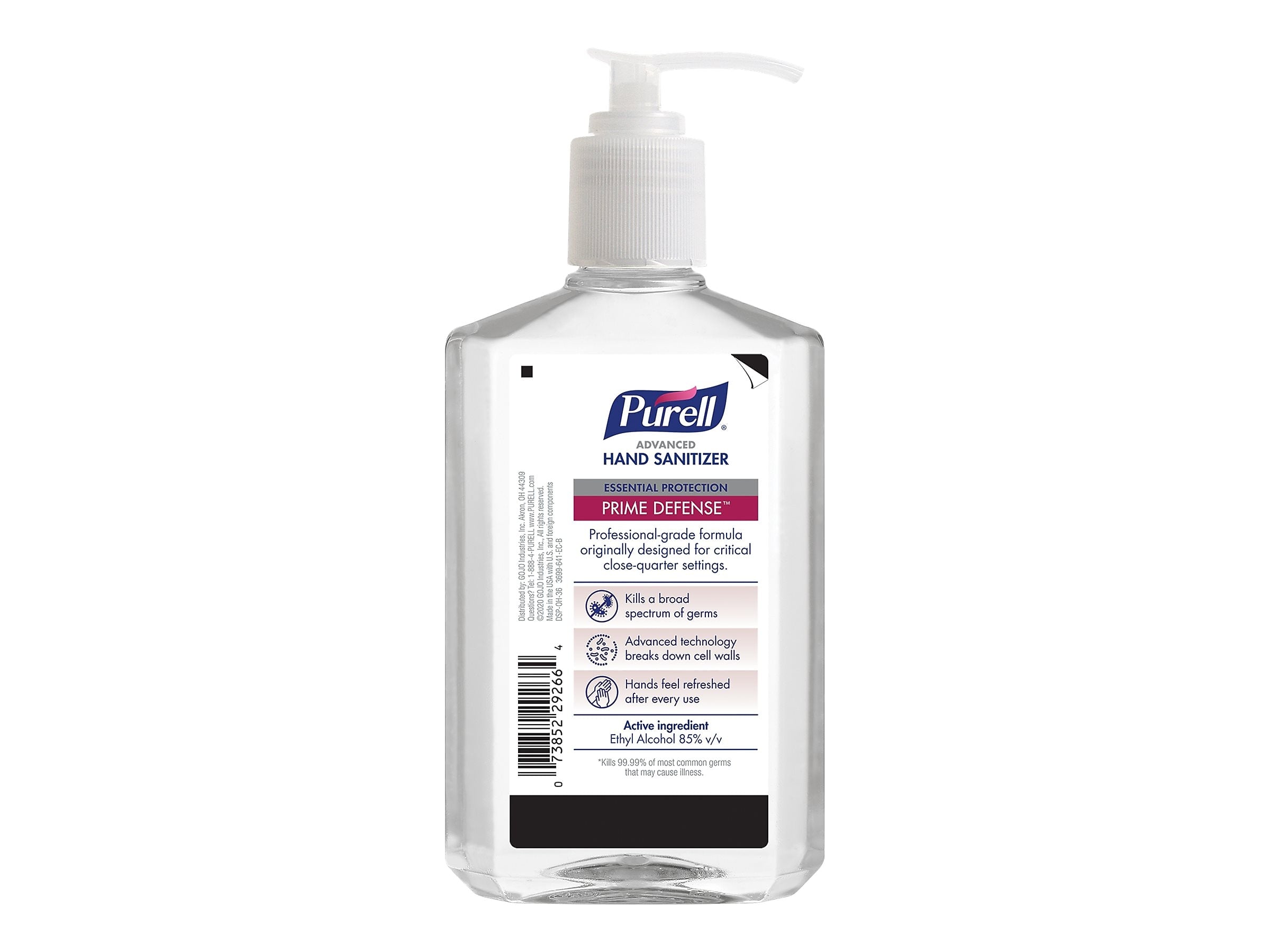 PURELL Advanced Prime Defense 85% Alcohol Gel Hand Sanitizer, 12 oz., 12/Carton
