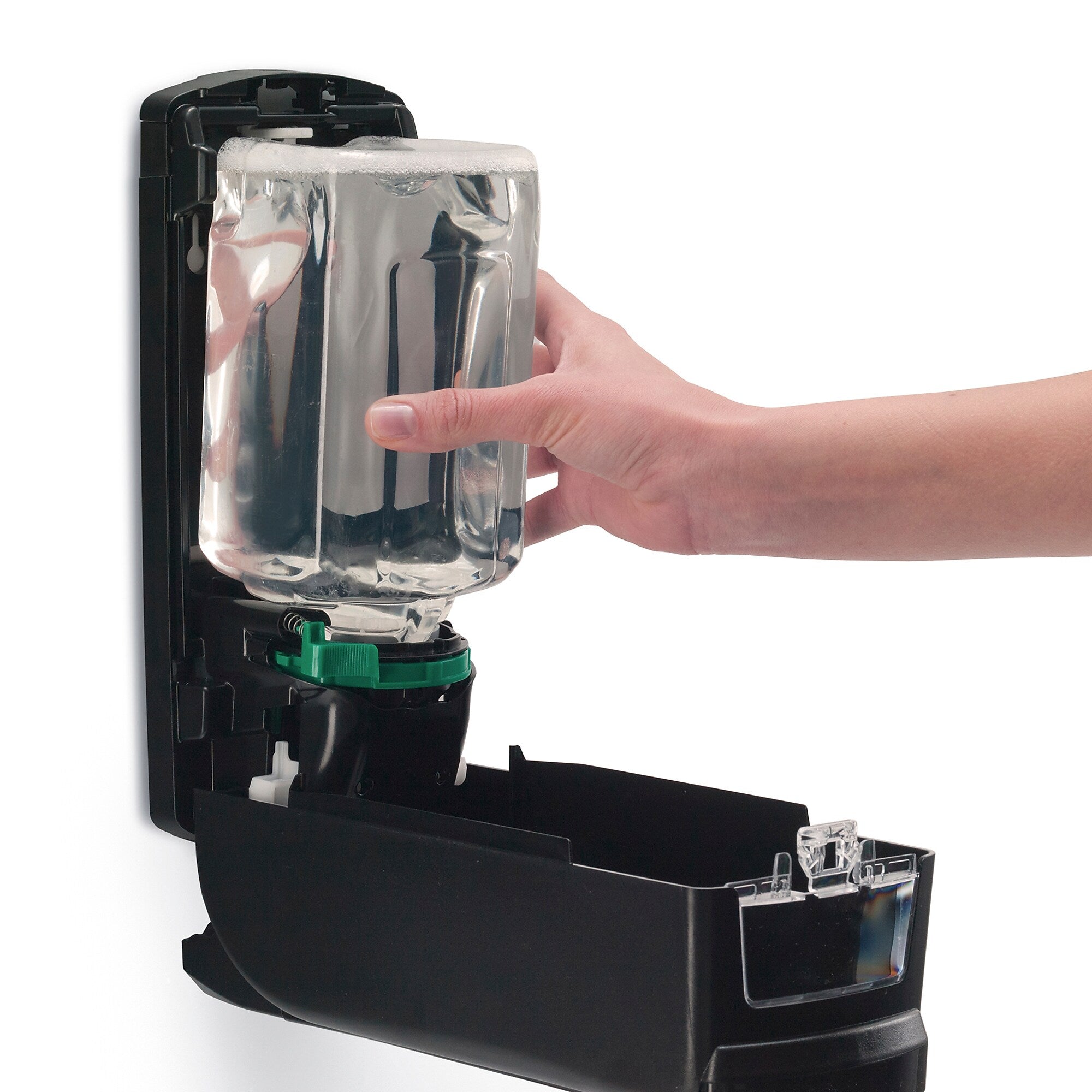 PURELL ADX 12 Wall Mounted Hand Sanitizer Dispenser, Black/Brushed Chrome
