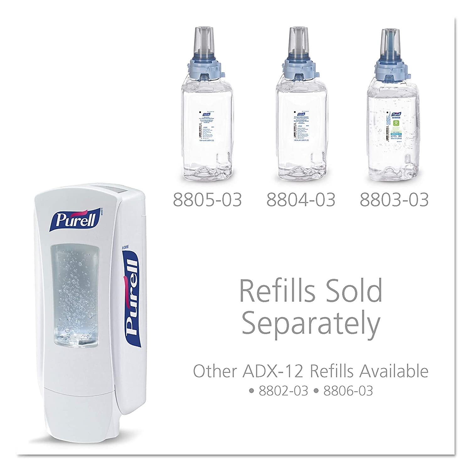 Purell ADX-12 Wall Mounted Hand Sanitizer Dispenser, White