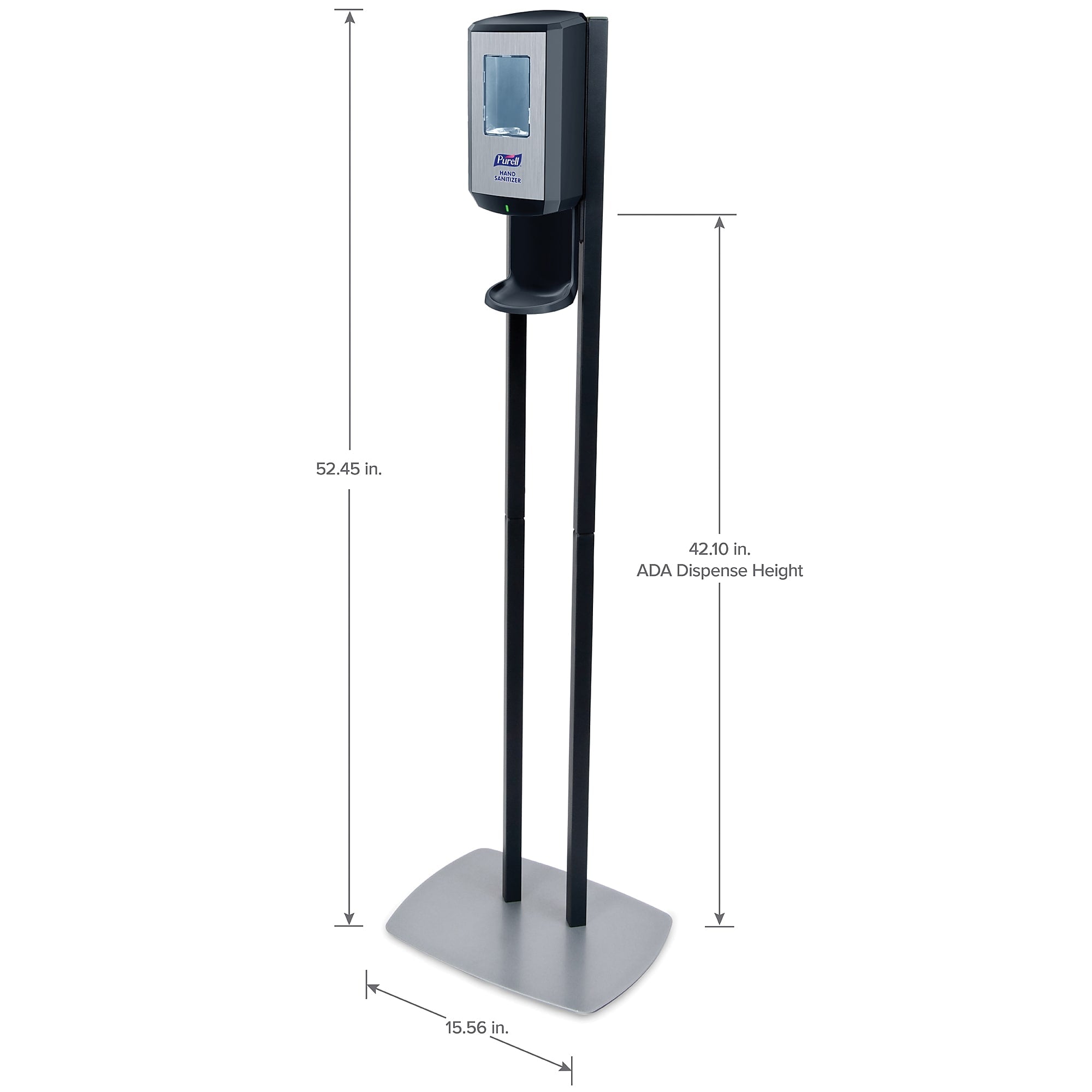 PURELL CS 6 Automatic Floor Stand Hand Sanitizer Dispenser, Black/Chrome