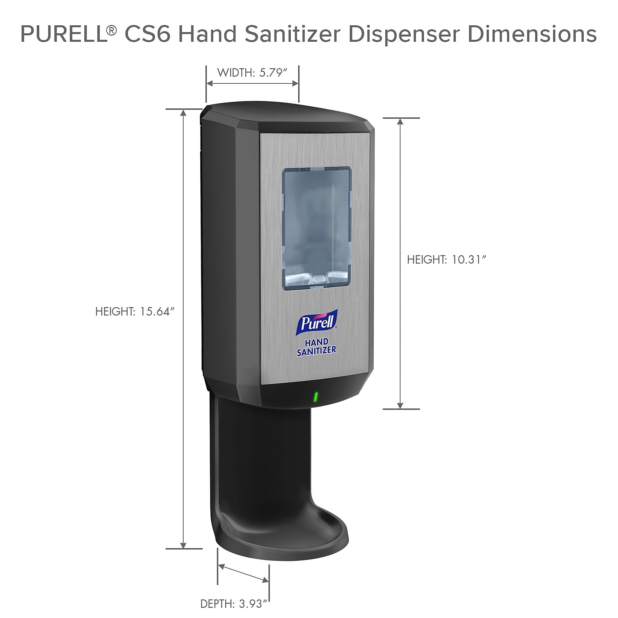 PURELL CS 6 Automatic Wall Mounted Hand Sanitizer Dispenser, Graphite