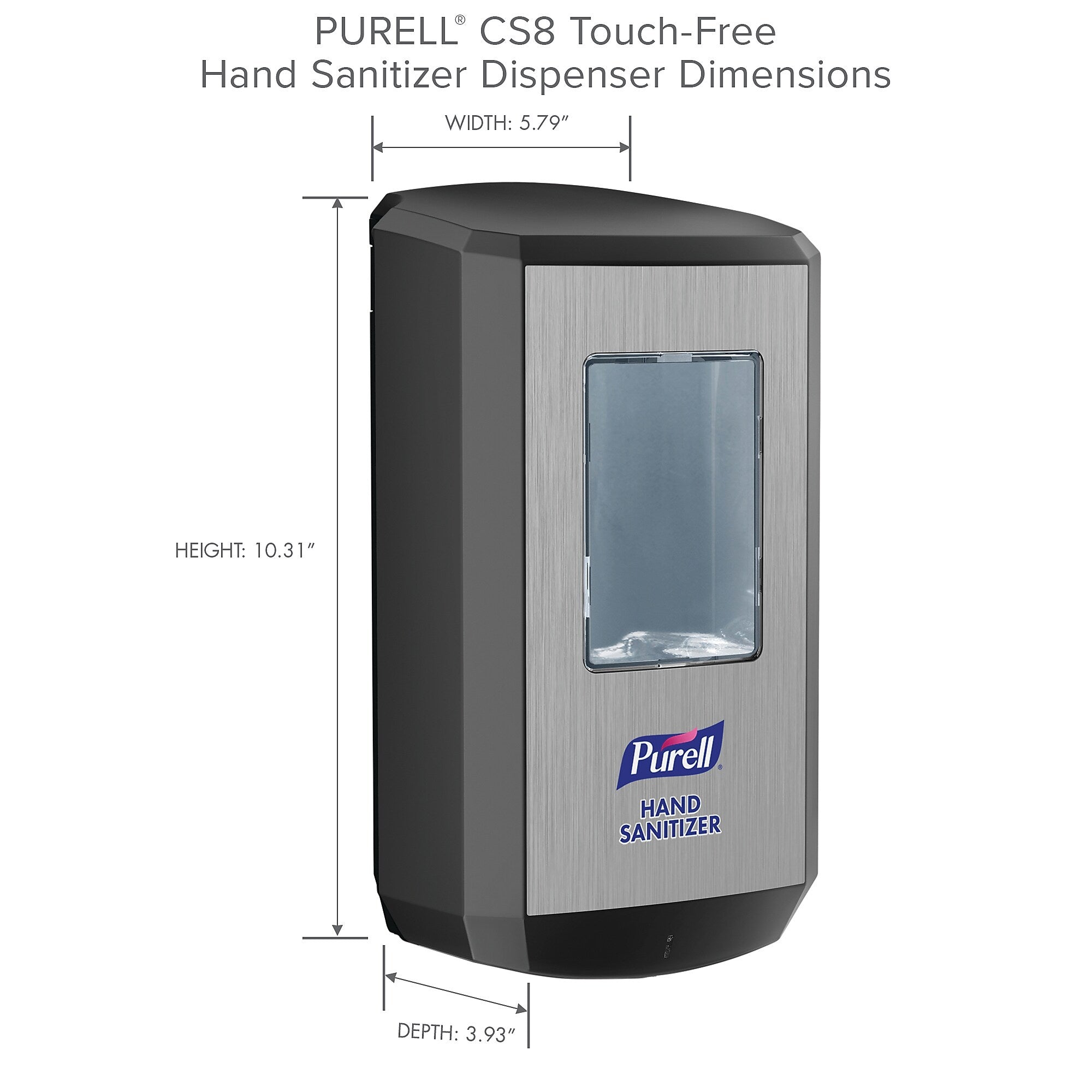 PURELL CS 8 Automatic Wall Mounted Hand Sanitizer Dispenser Graphite