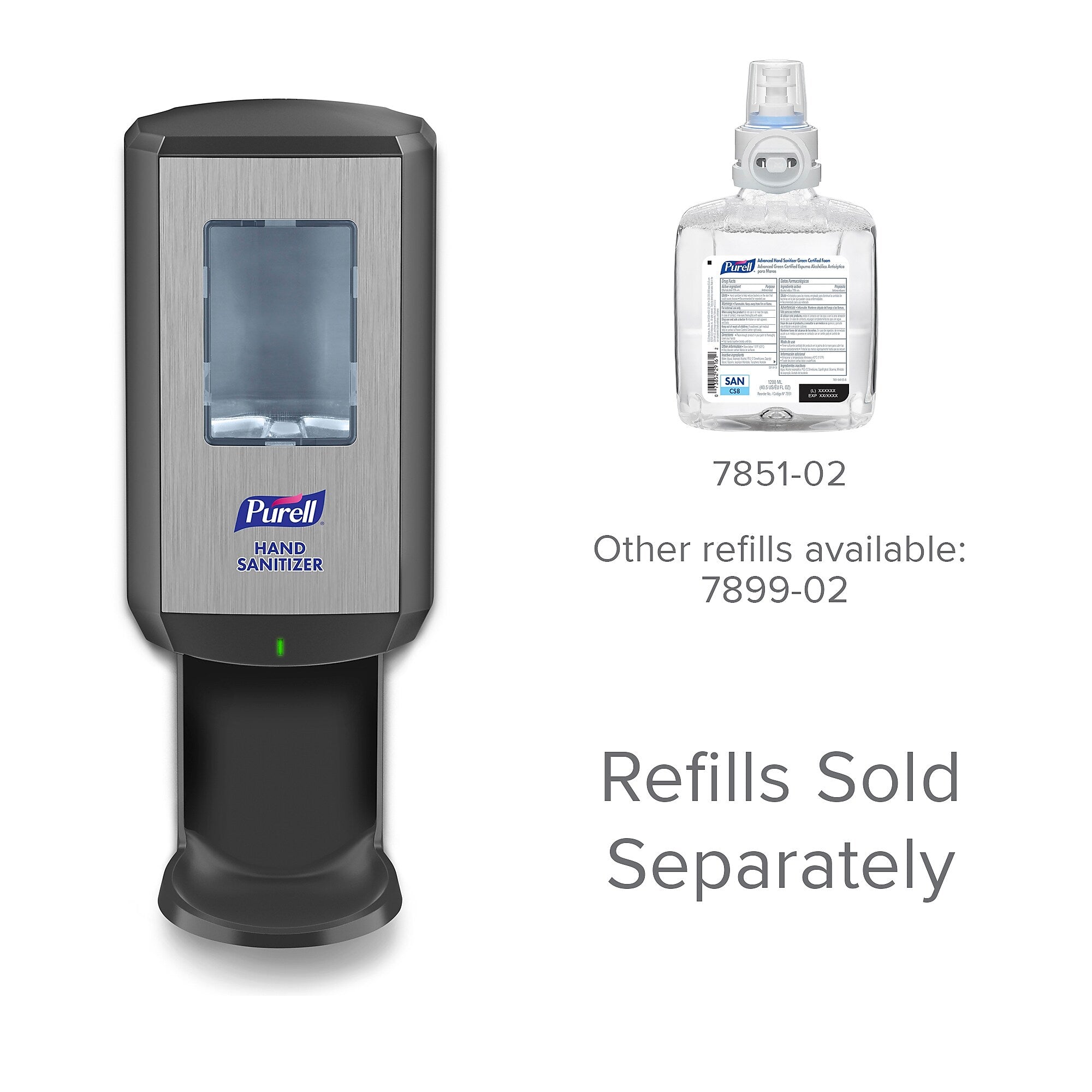 PURELL CS 8 Automatic Wall Mounted Hand Sanitizer Dispenser Graphite