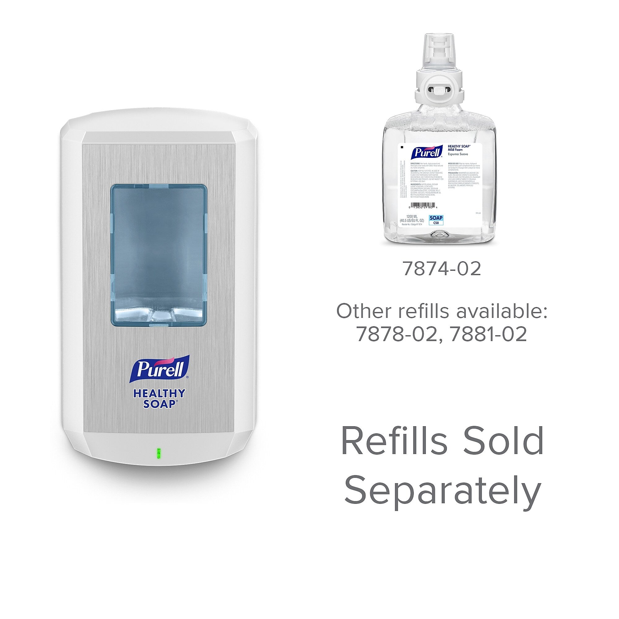 PURELL CS 8 Automatic Wall Mounted Hand Soap Dispenser, White