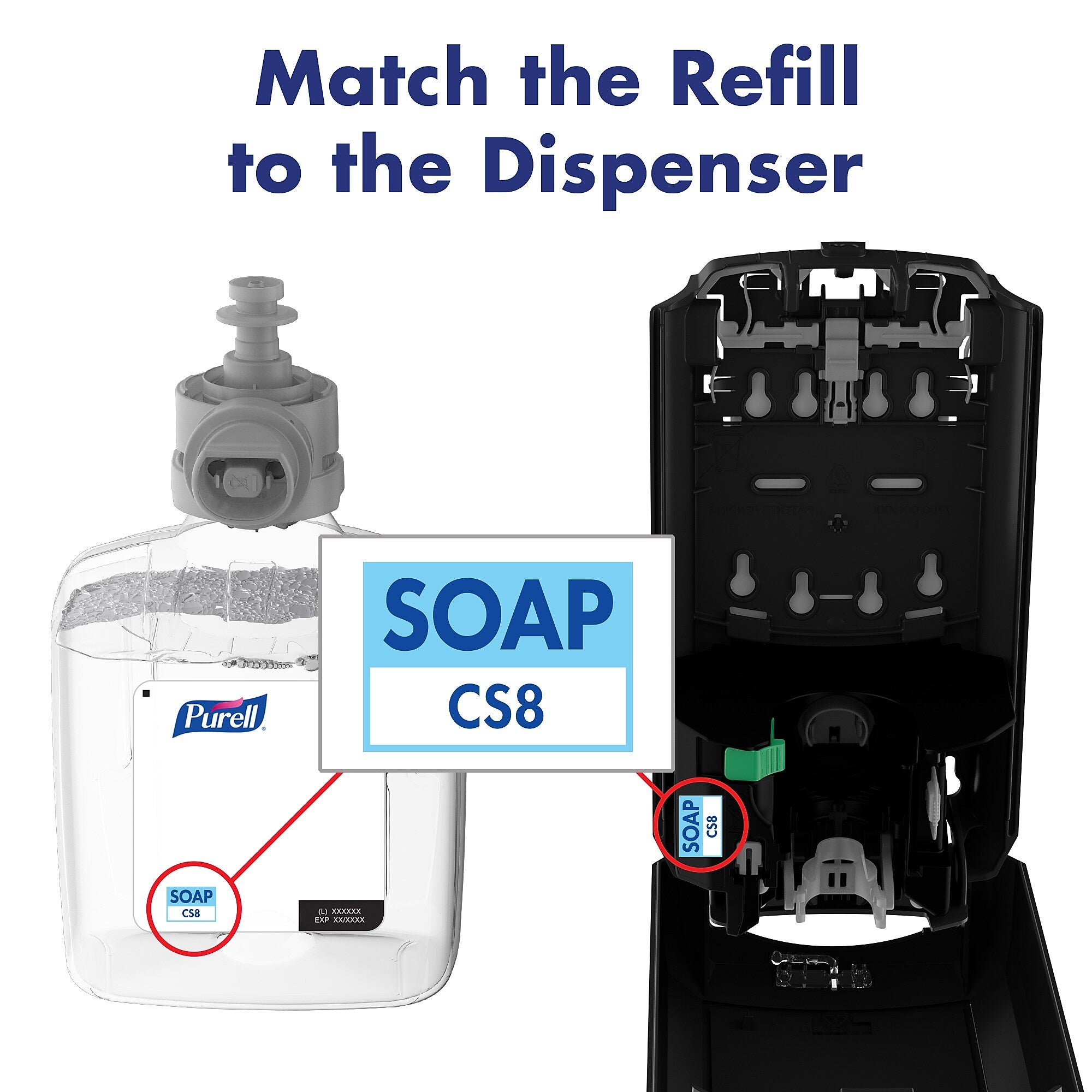 PURELL CS 8 Automatic Wall Mounted Hand Soap Dispenser, White