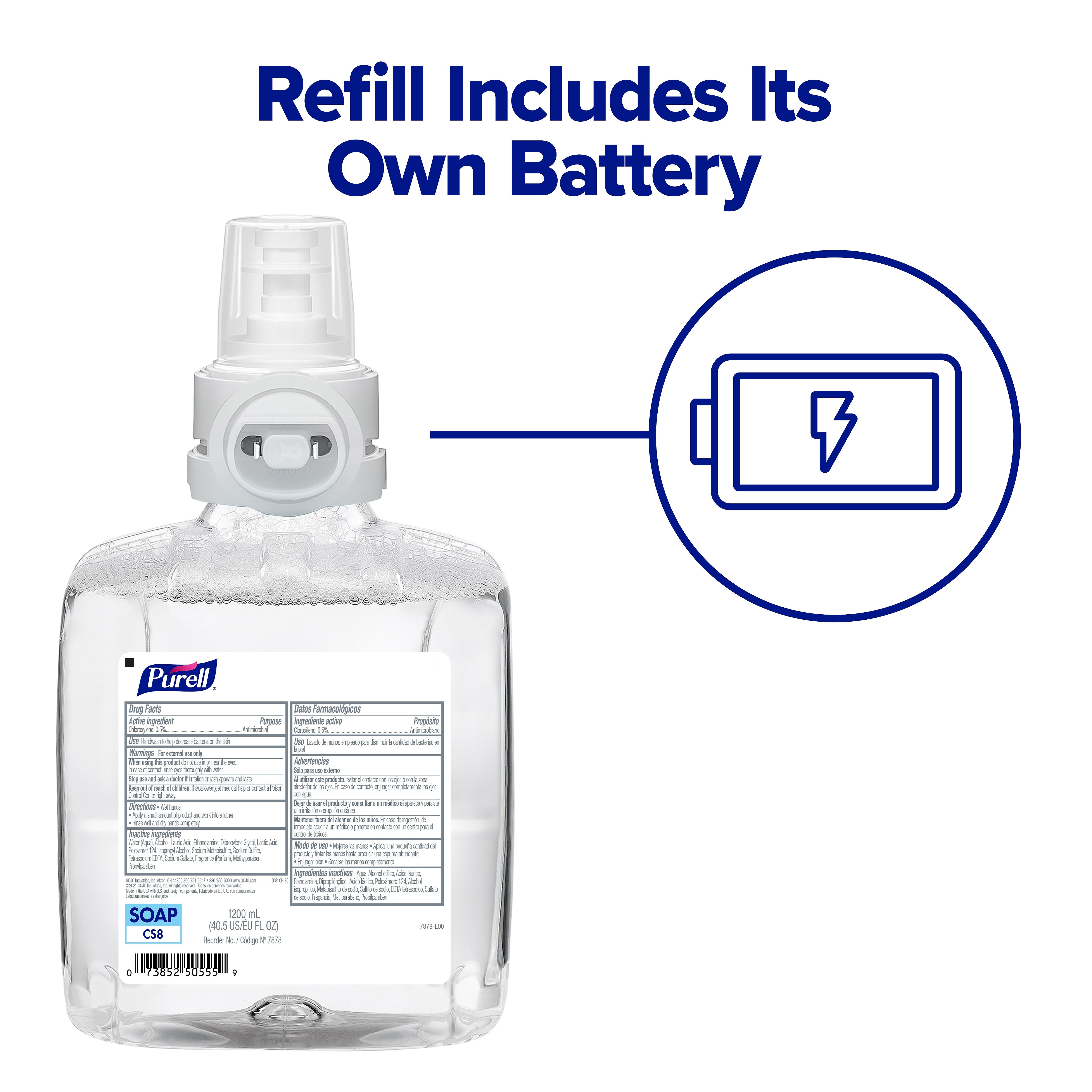 PURELL CS 8 Automatic Wall Mounted Hand Soap Dispenser, White