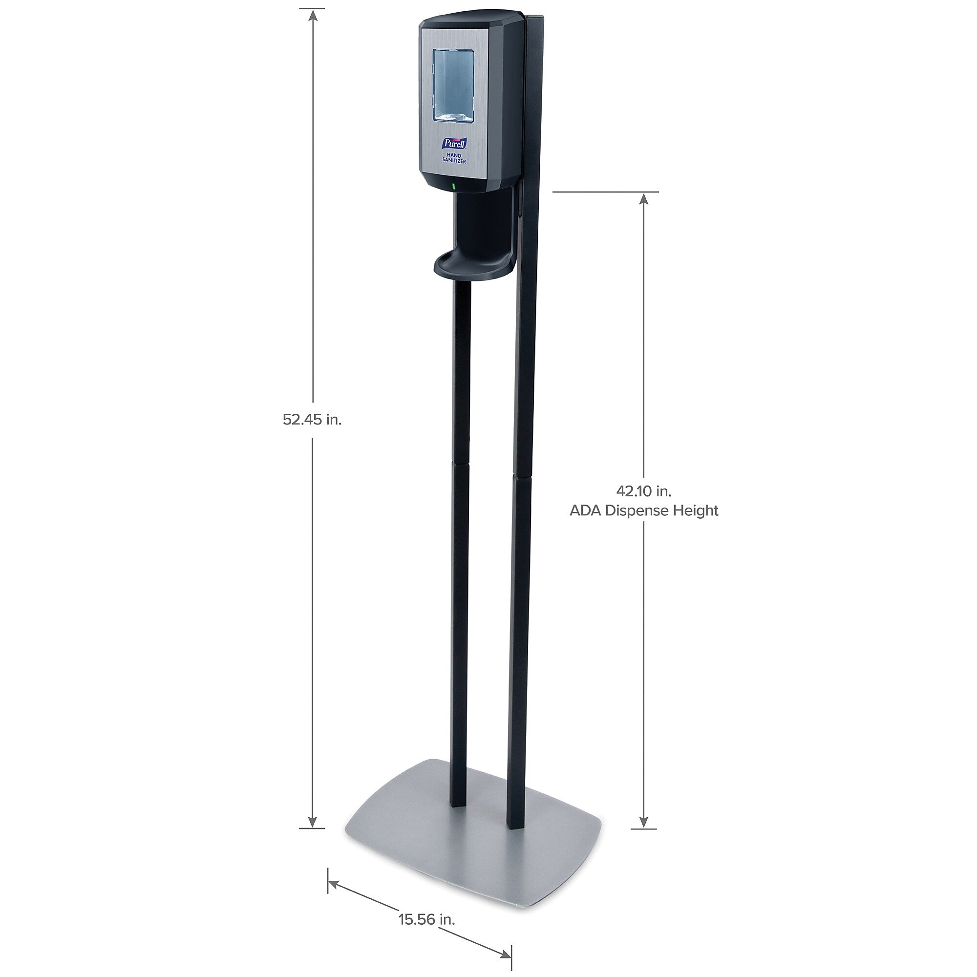 PURELL CS6 Automatic Floor Stand Hand Sanitizer Dispenser, Black/Chrome