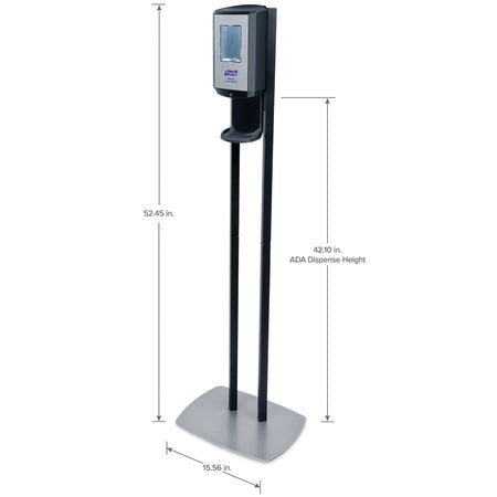 PURELL CS6 Automatic Floor Stand Hand Sanitizer Dispenser, Black/Chrome