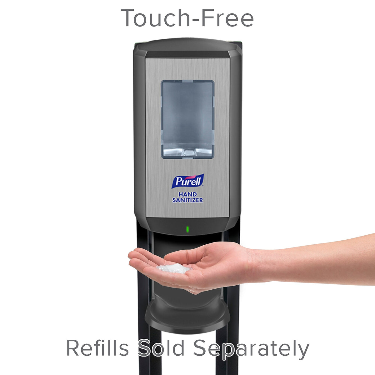 PURELL CS6 Automatic Floor Stand Hand Sanitizer Dispenser, Black/Chrome