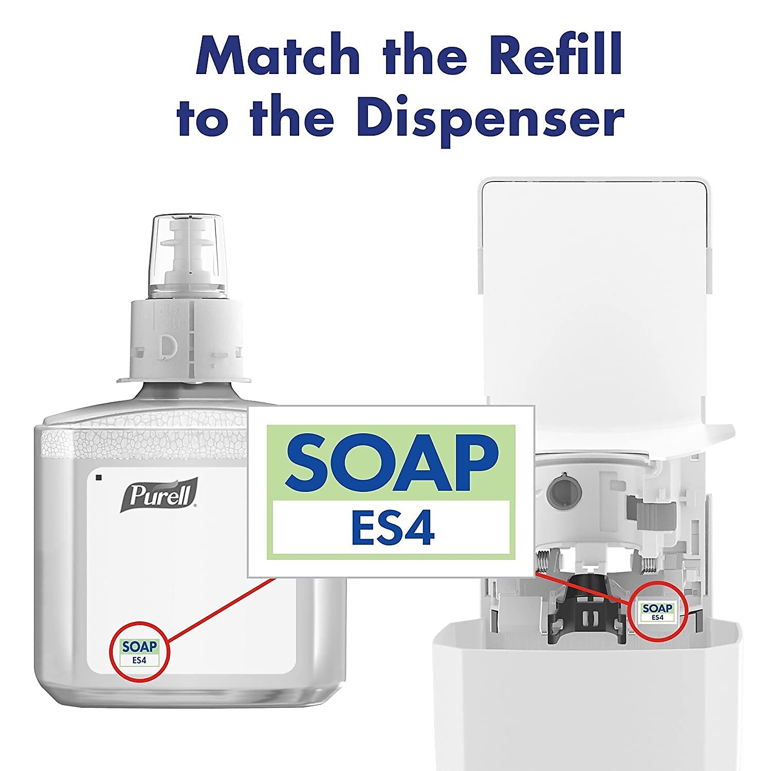 PURELL ES 4 Wall Mounted Hand Soap Dispenser, White