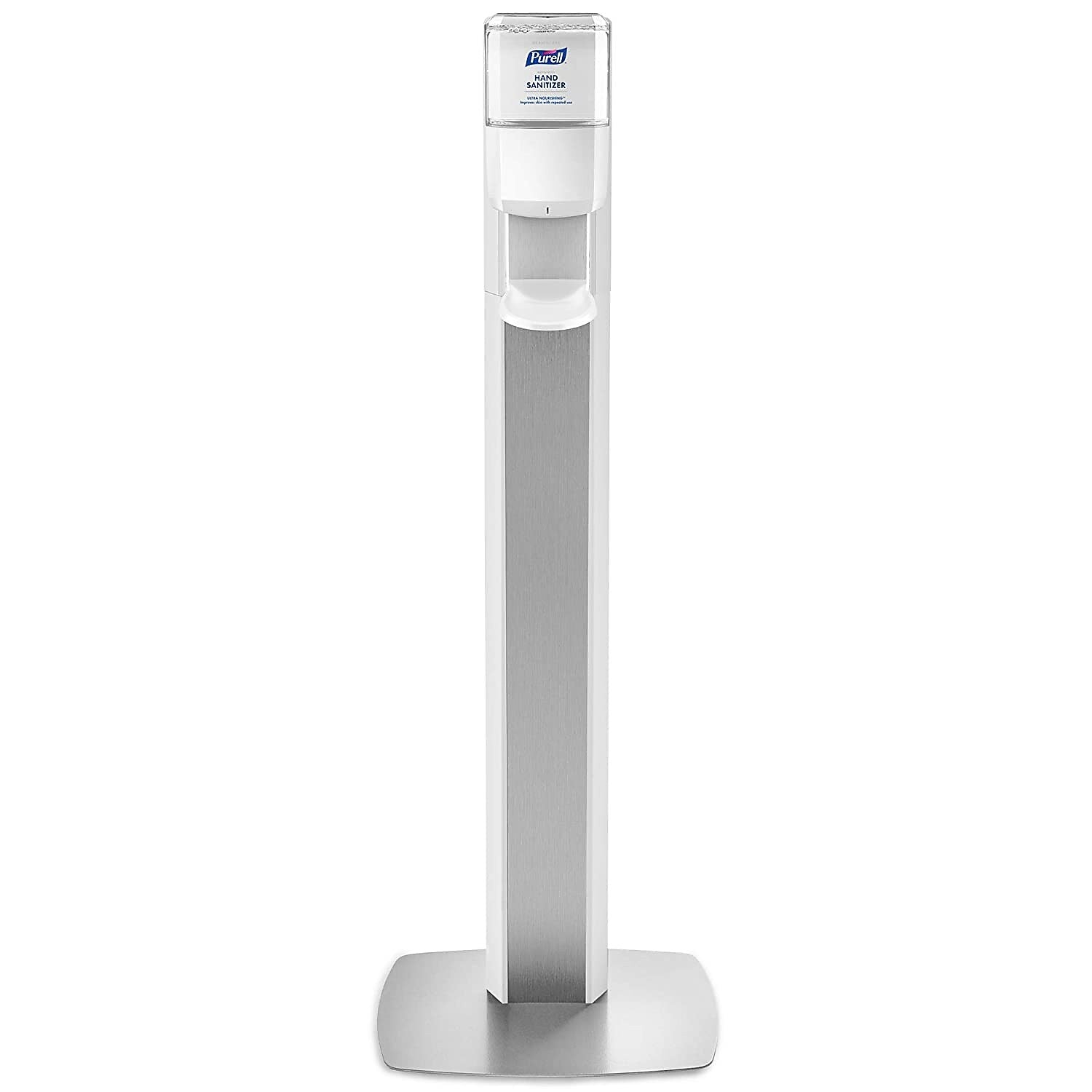 PURELL ES 6 Automatic Floor Stand Hand Sanitizer Dispenser, Silver/White