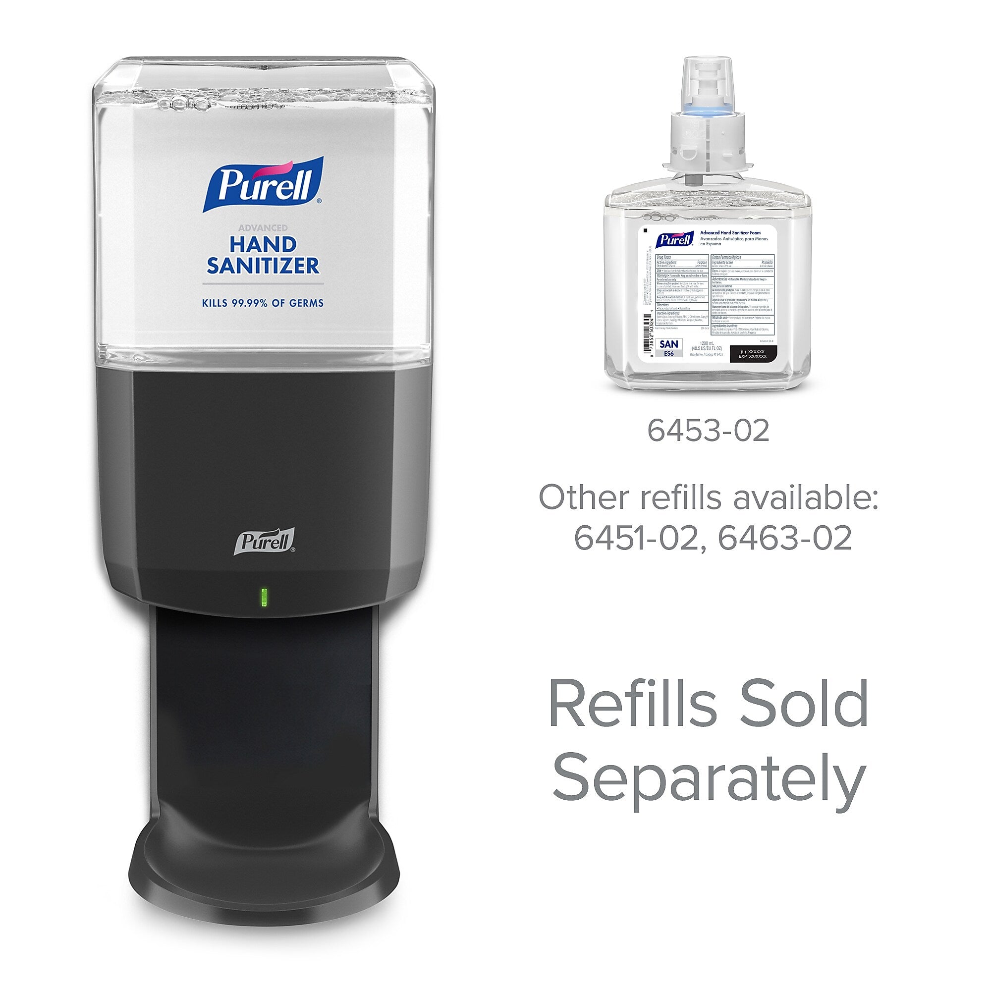 PURELL ES 6 Automatic Wall Mounted Hand Sanitizer Dispenser, Graphite