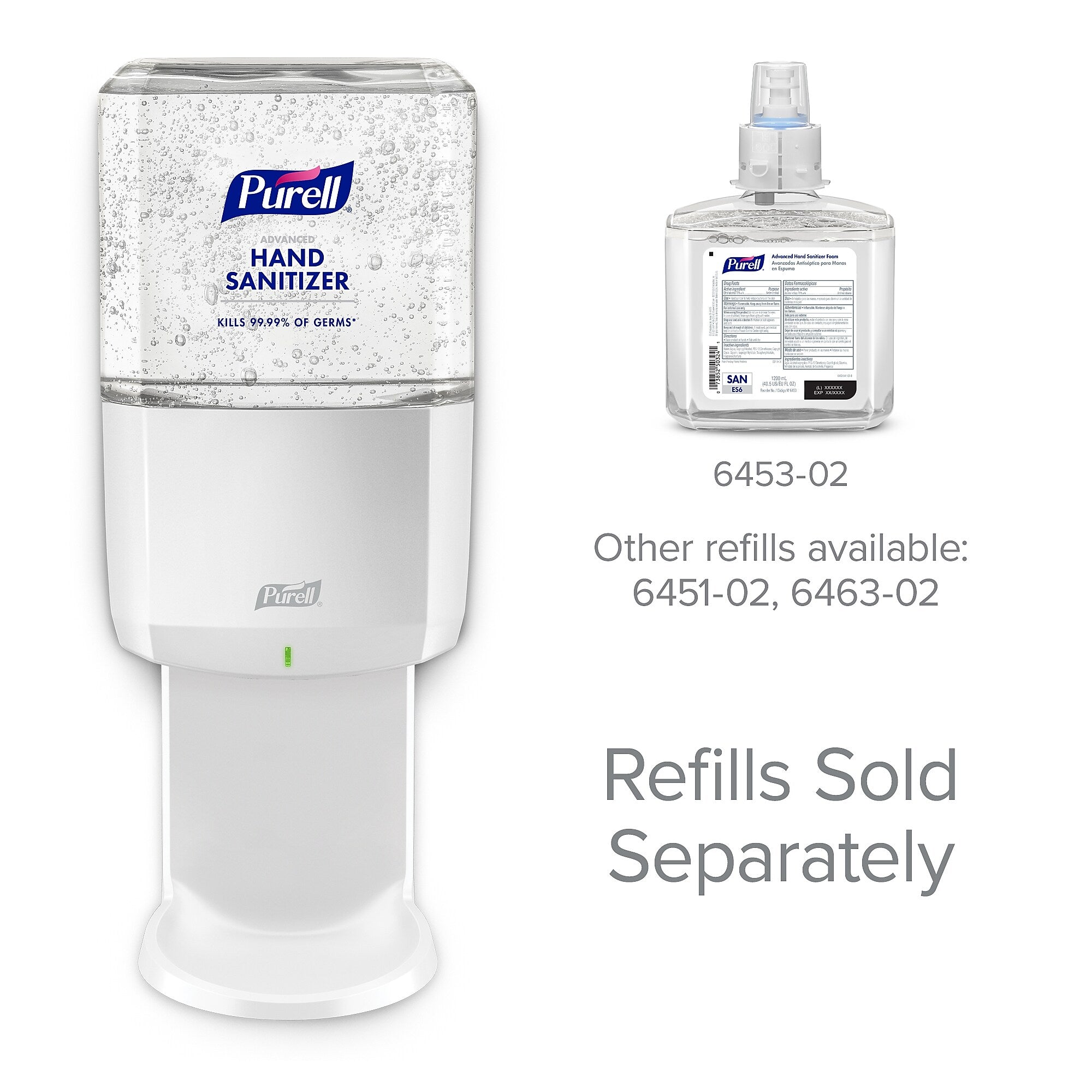 PURELL ES 6 Automatic Wall Mounted Hand Sanitizer Dispenser, White
