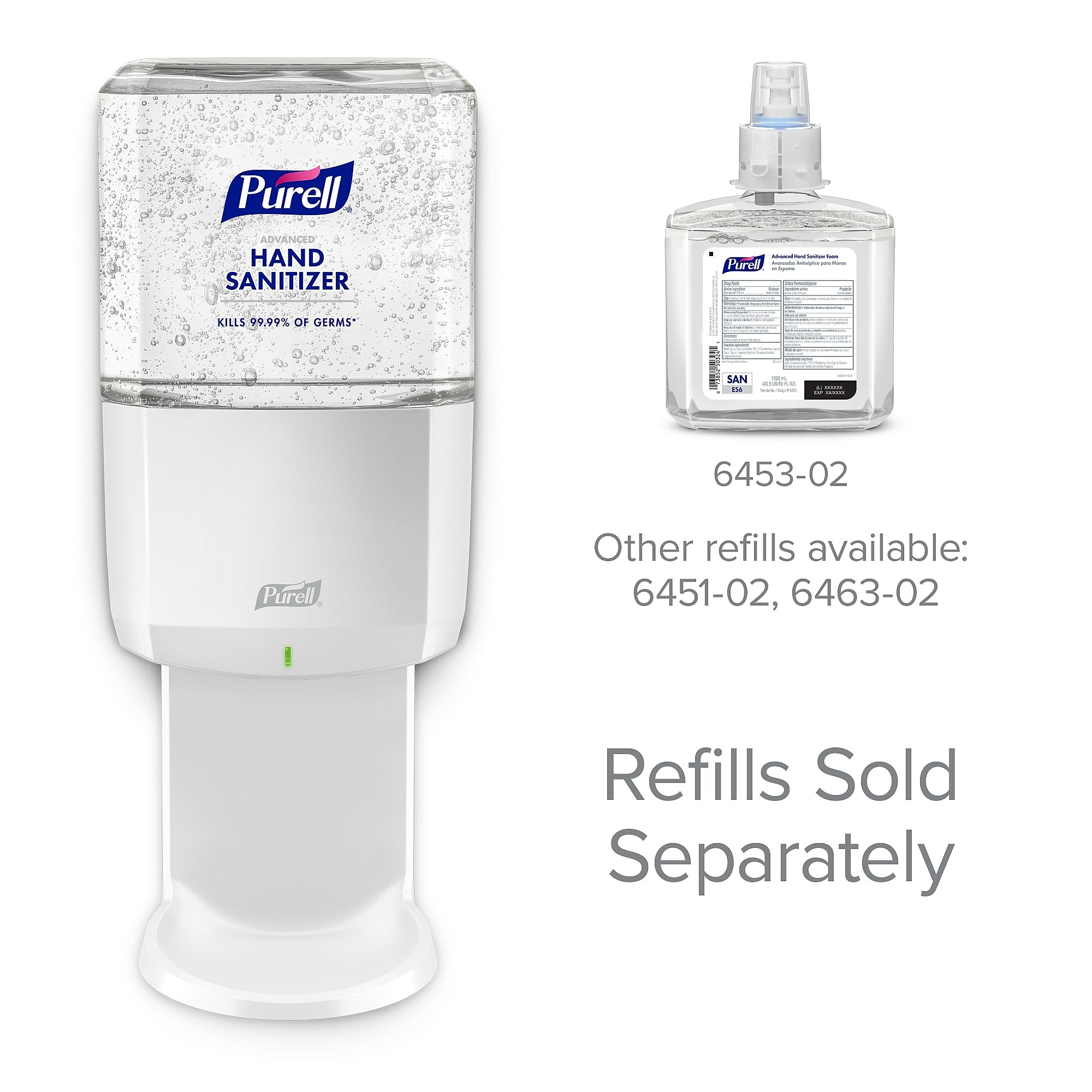 PURELL ES 6 Automatic Wall Mounted Hand Sanitizer Dispenser, White