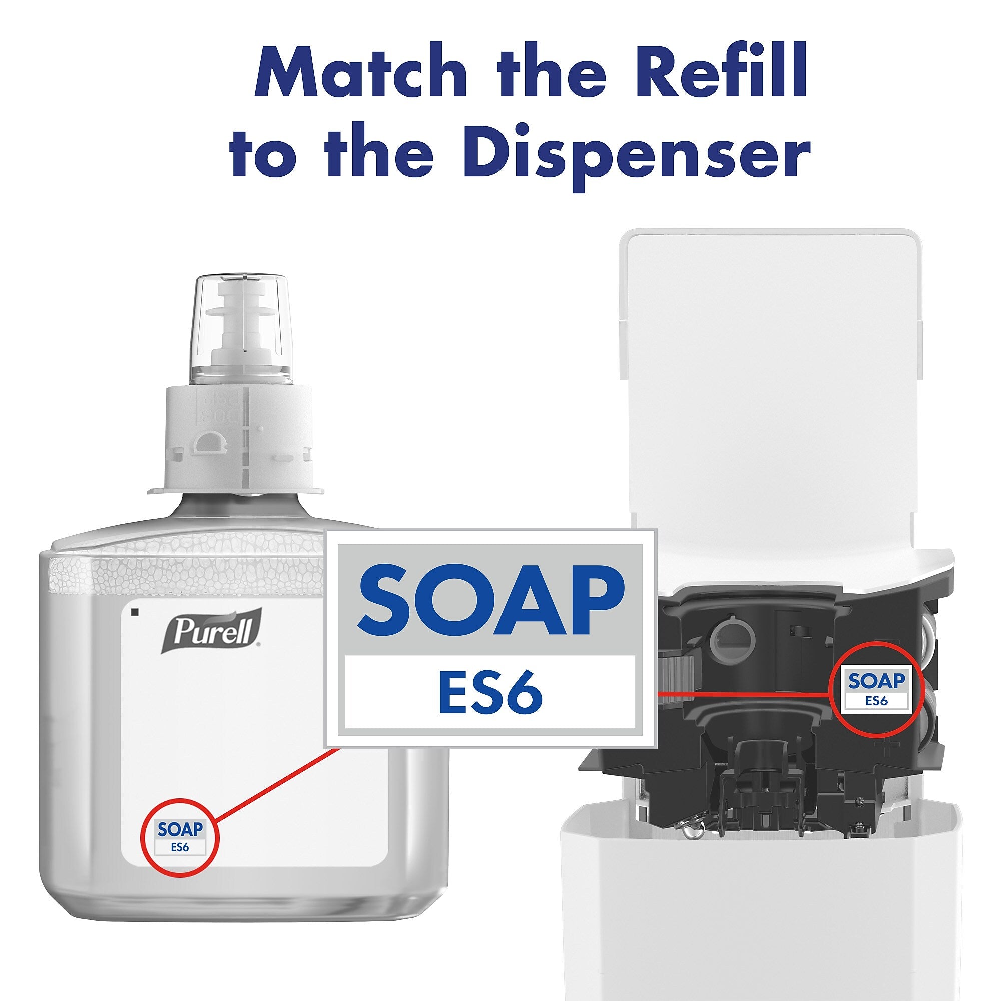 PURELL ES 6 Automatic Wall Mounted Hand Soap Dispenser, White