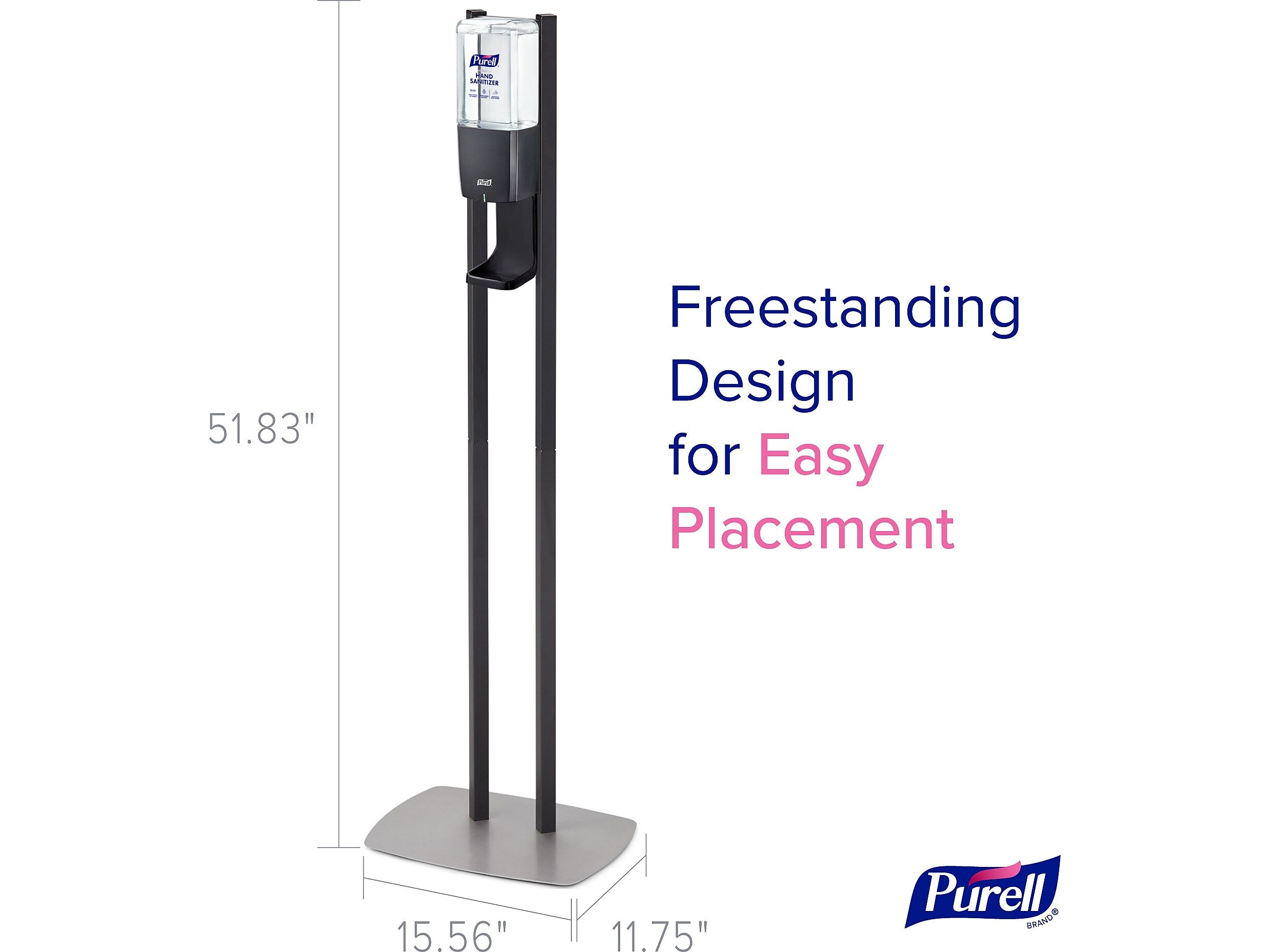 PURELL ES10 Automatic Floor Stand Hand Sanitizer Dispenser, Graphite