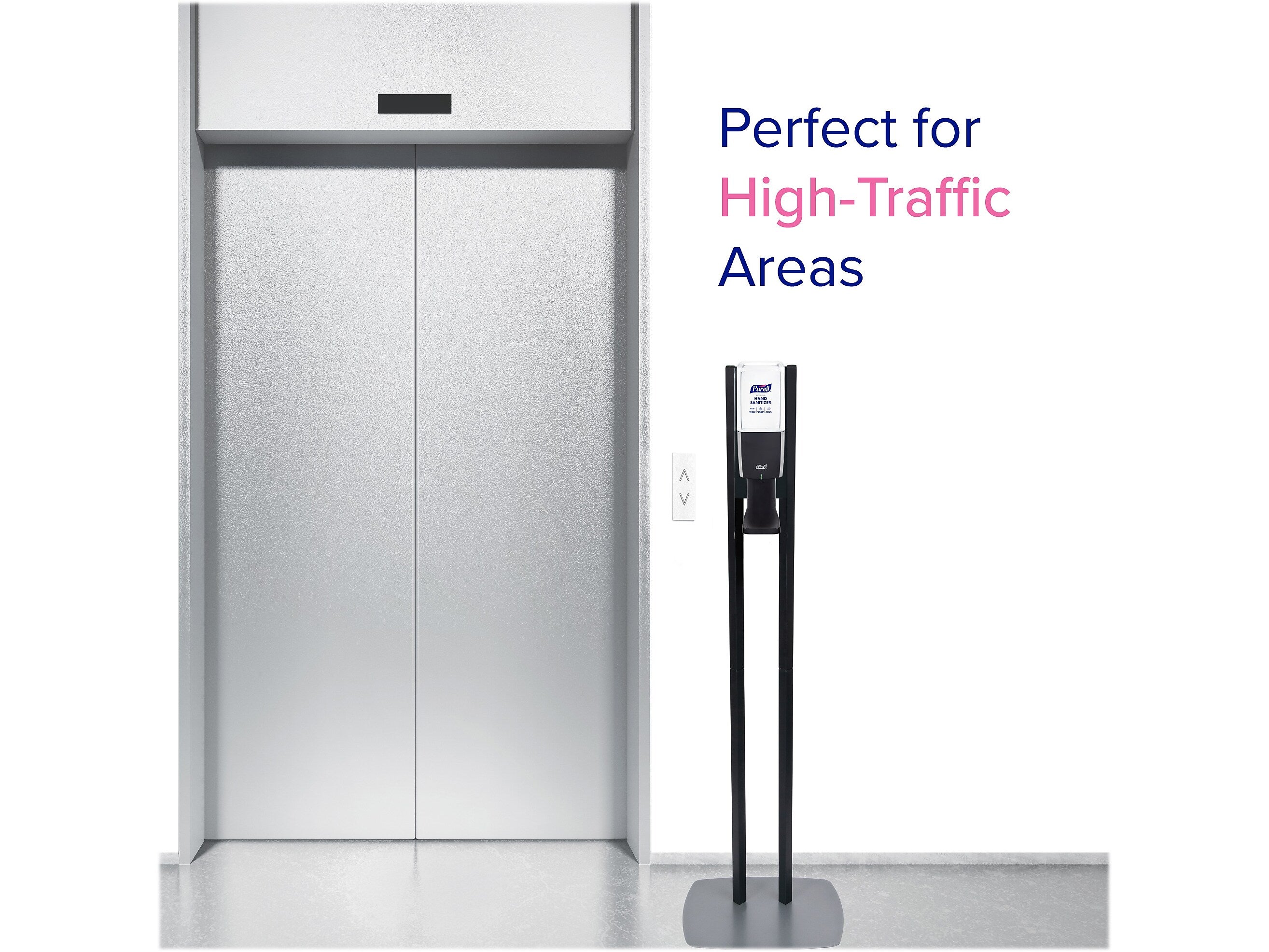 PURELL ES10 Automatic Floor Stand Hand Sanitizer Dispenser, Graphite