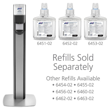 PURELL ES6 Automatic Floor Stand Hand Sanitizer Dispenser, Silver/Graphite