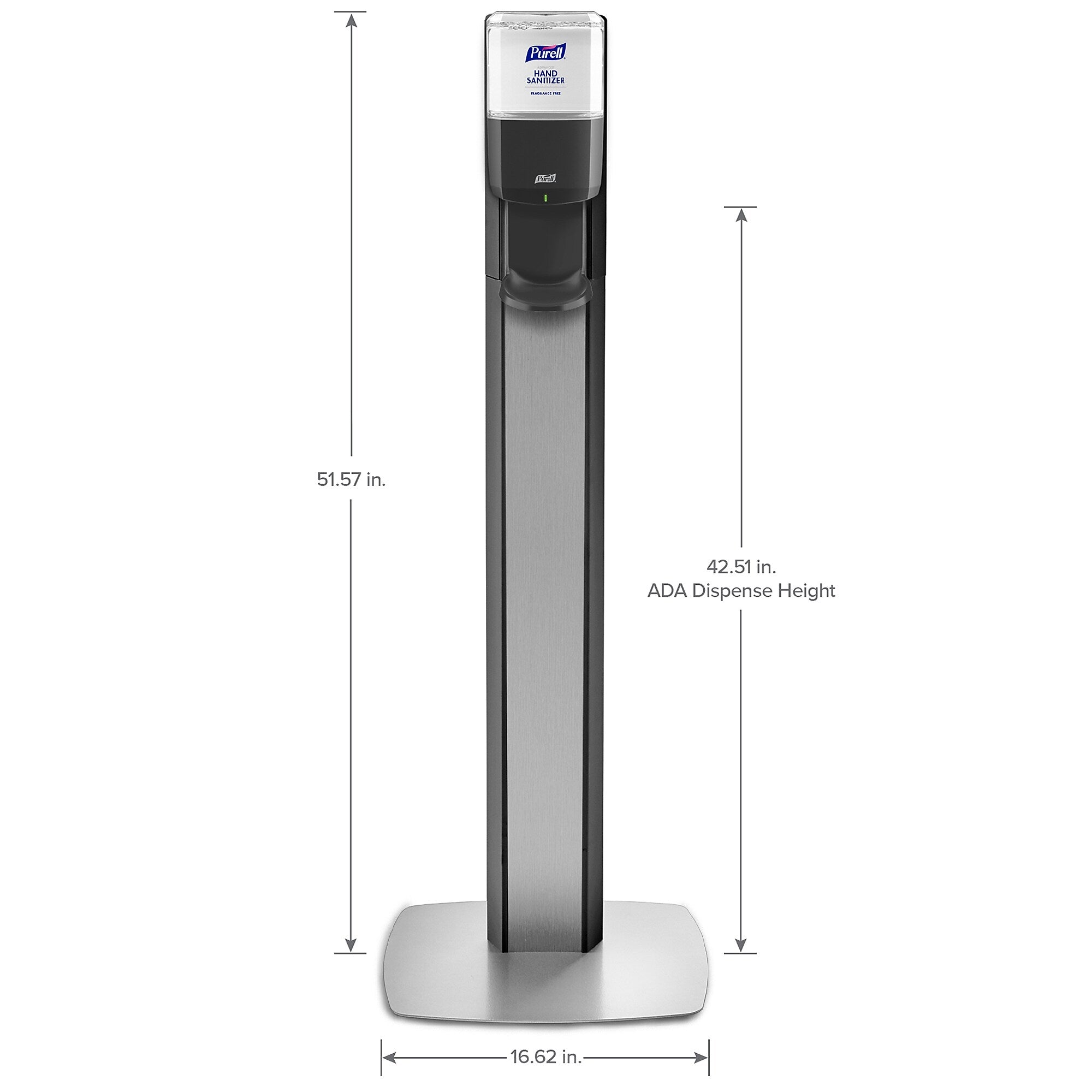 PURELL ES8 Automatic Floor Stand Hand Sanitizer Dispenser, Silver/Graphite