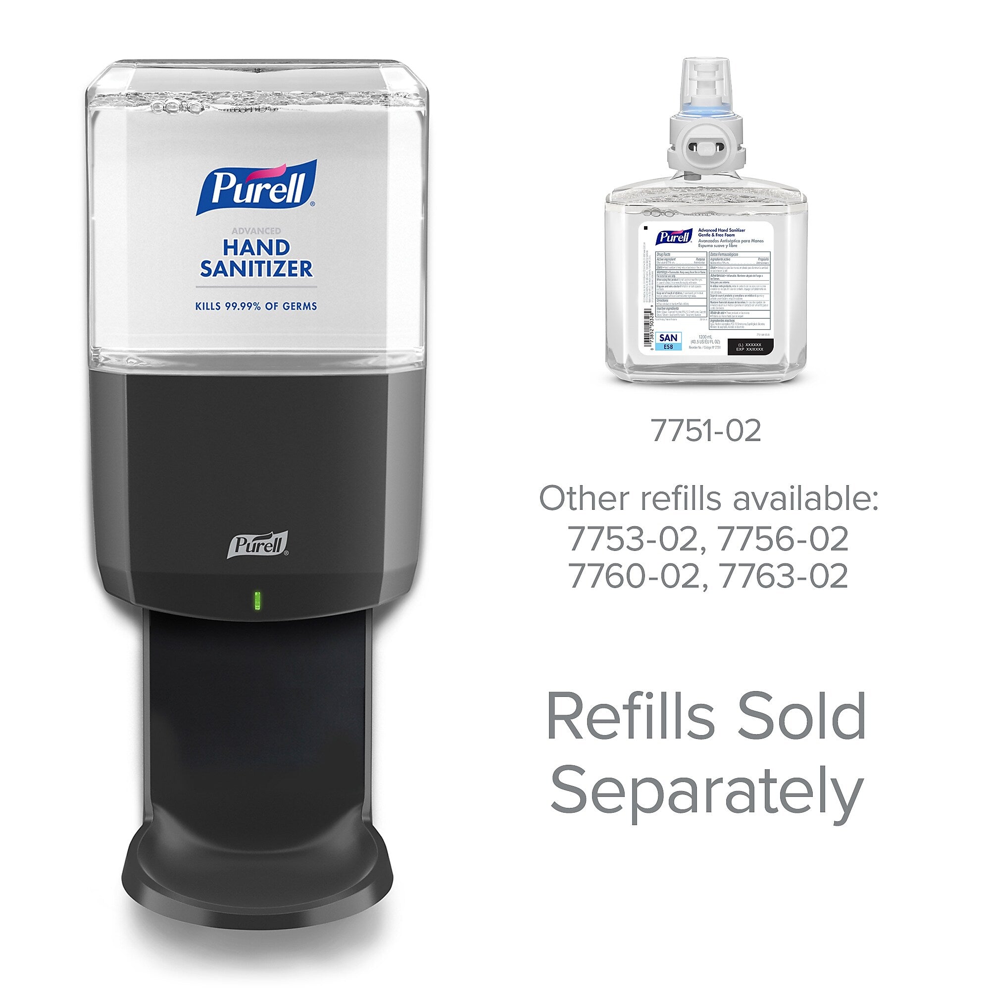 PURELL ES8 Automatic Wall Mounted Hand Sanitizer Dispenser, Gray