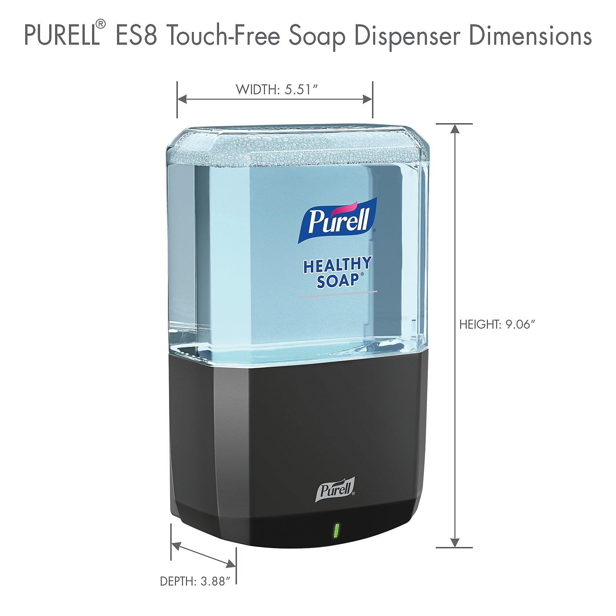 PURELL ES8 Automatic Wall Mounted Hand Soap Dispenser, Black