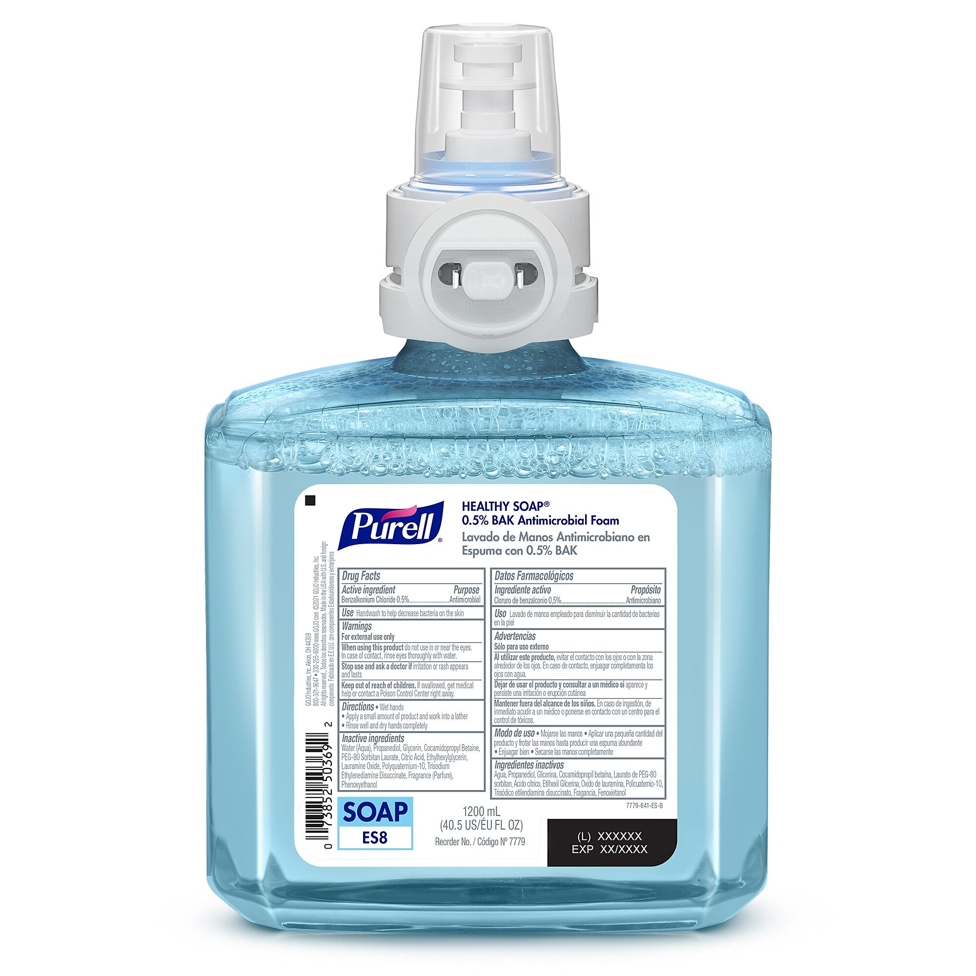 Purell ES8 Foaming Hand Soap Refill for ES Dispenser, Light Scent, 2/Carton