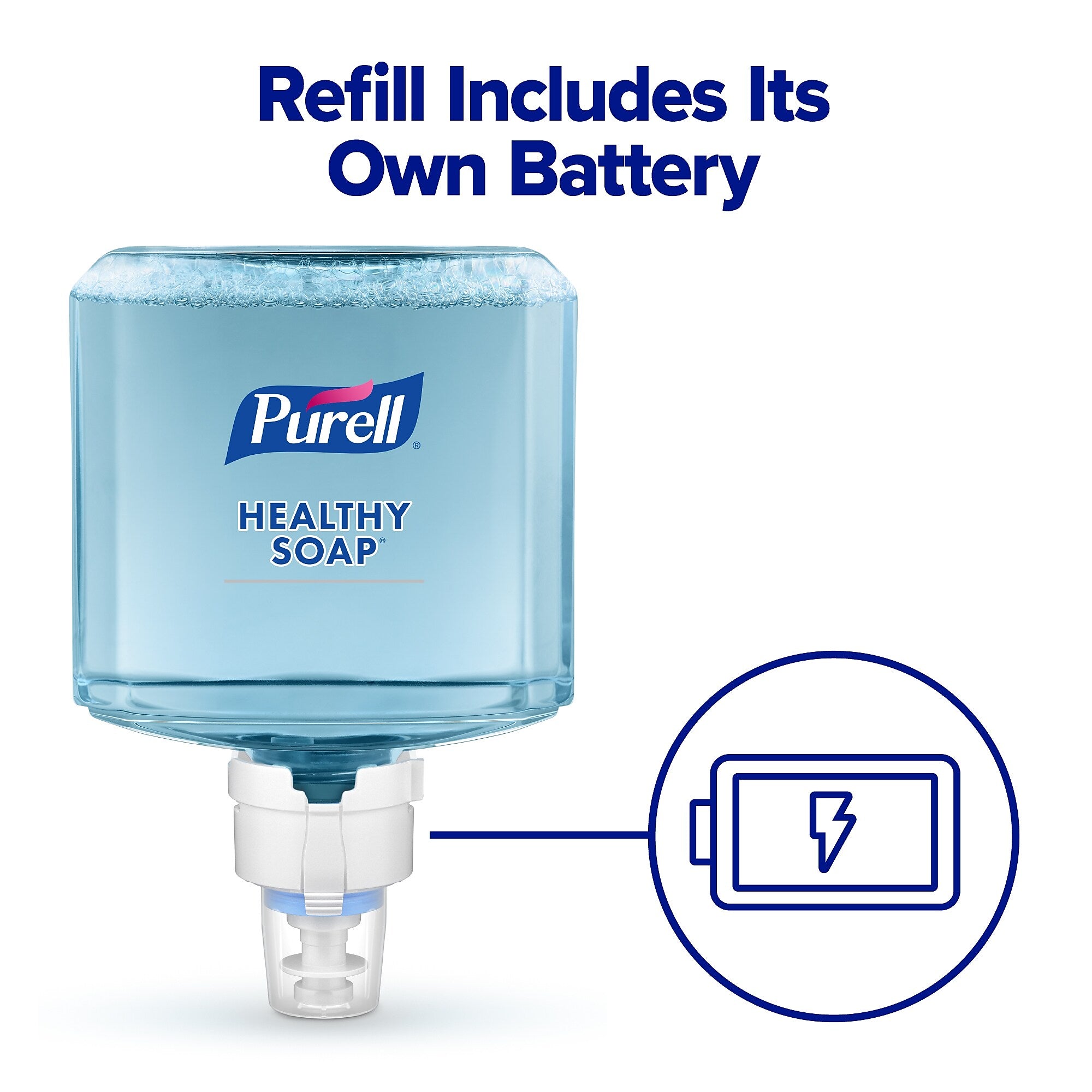 Purell ES8 Foaming Hand Soap Refill for ES Dispenser, Light Scent, 2/Carton