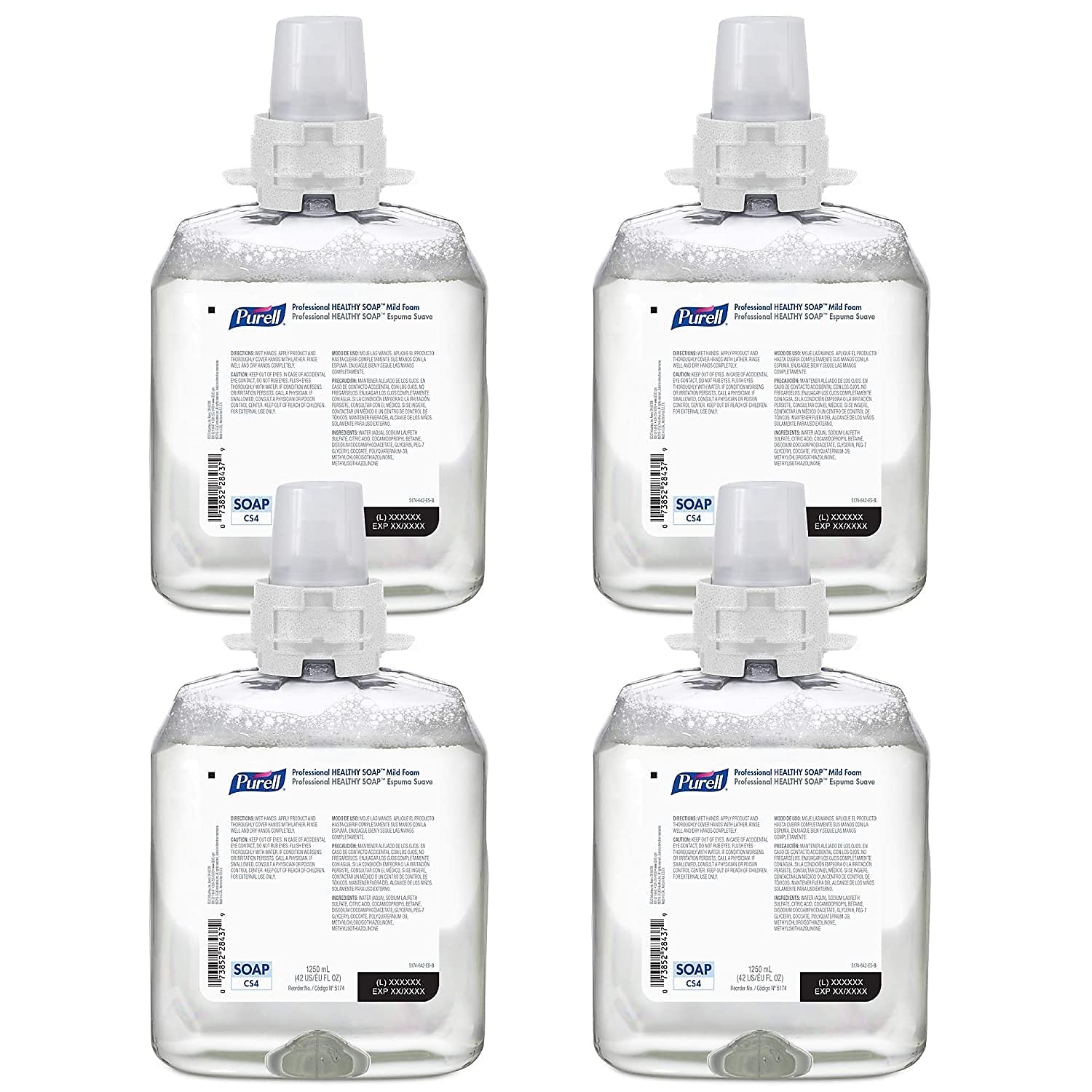 PURELL Healthy Soap Foaming Hand Soap Refill for CS CS4 Dispenser, 4/Carton