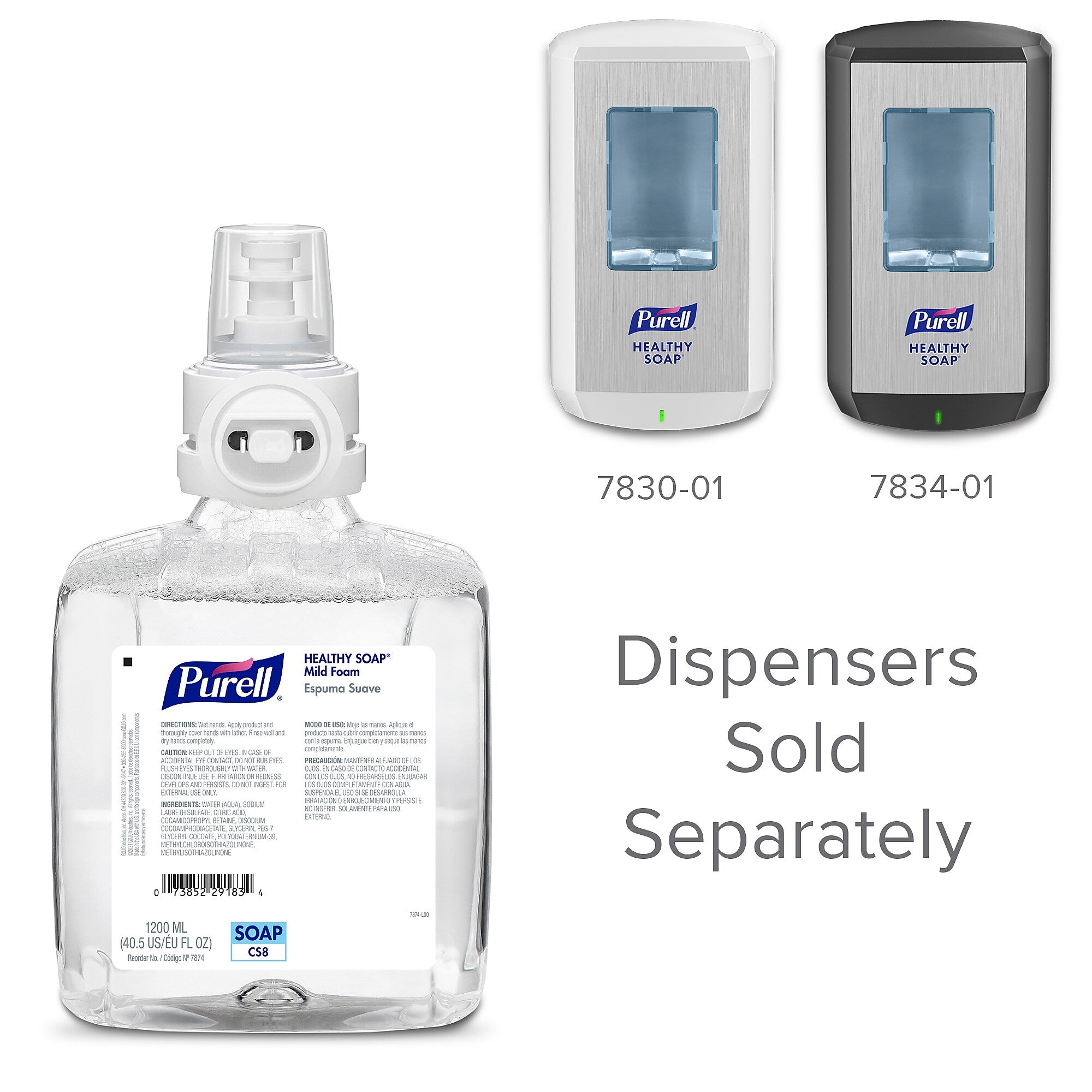 PURELL Healthy Soap Foaming Hand Soap Refill for CS CS8 Dispenser, 2/Carton