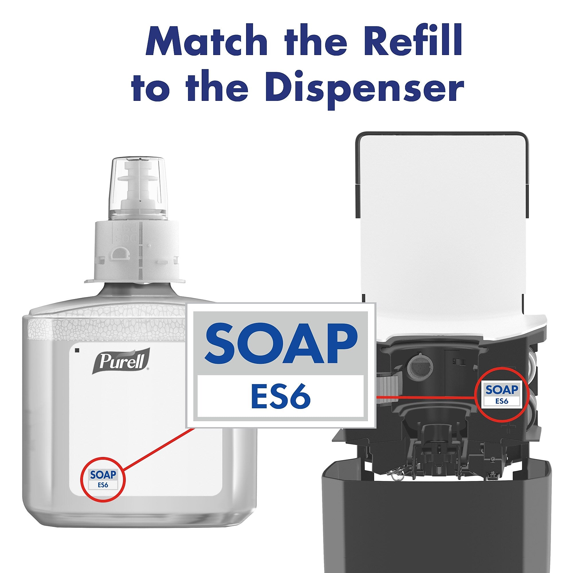 Purell Healthy Soap Foaming Hand Soap Refill for ES ES6 Dispenser, 2/Carton