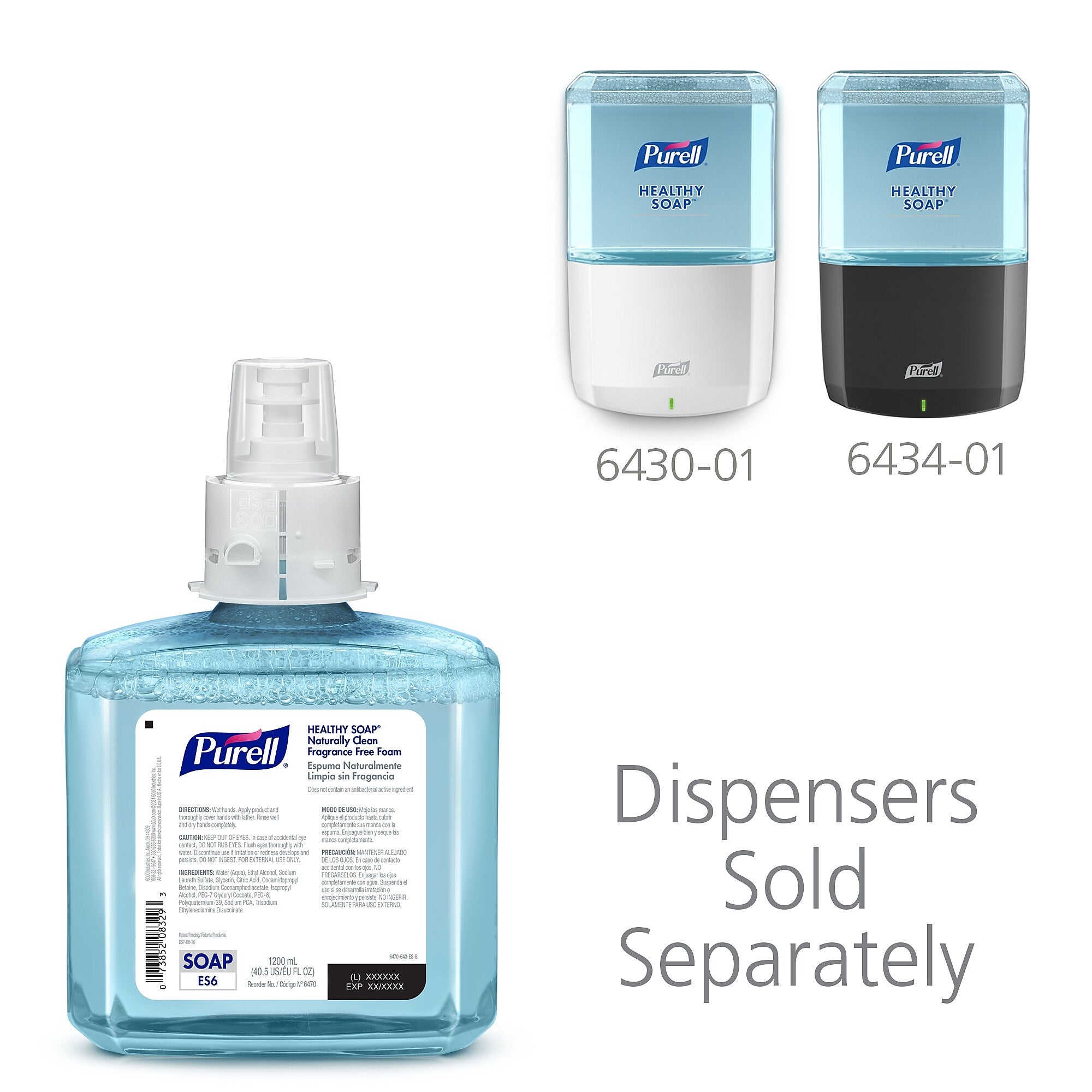 Purell Healthy Soap Foaming Hand Soap Refill for ES ES6 Dispenser, 2/Carton