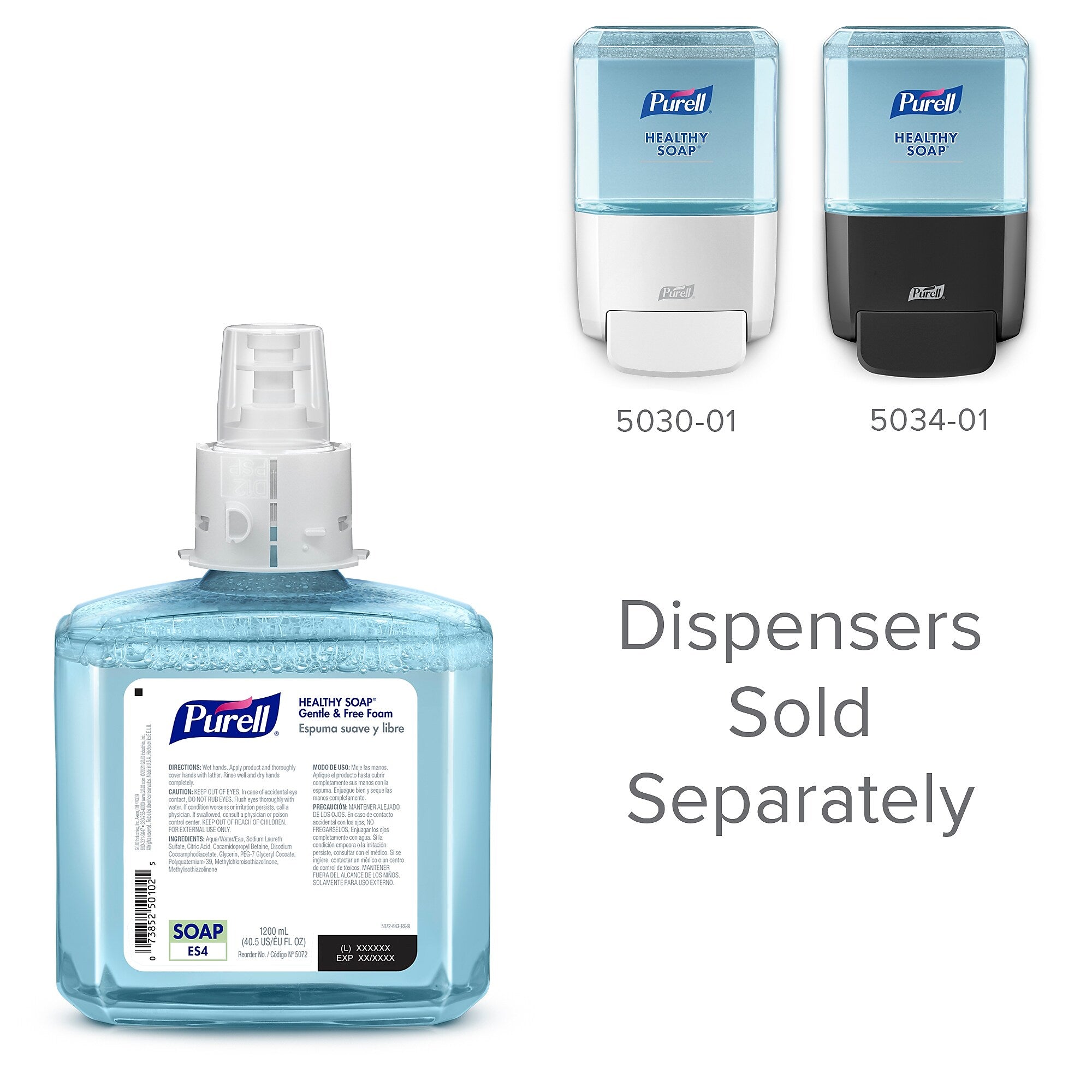PURELL HEALTHY SOAP Foaming Hand Soap Refill for ES4 Dispenser, 2/Carton