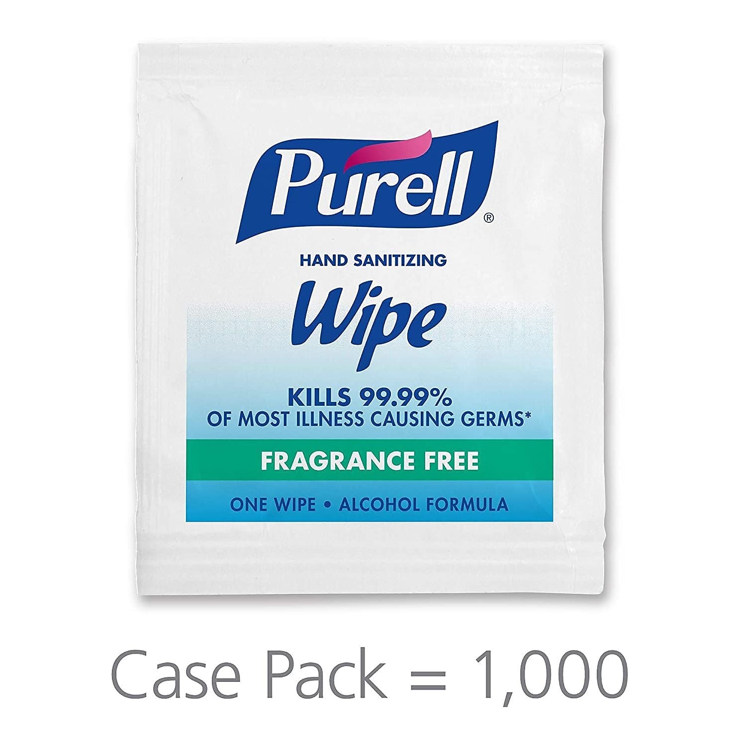 PURELL Individually Wrapped 70% Alcohol Sanitizing Hand Wipes, 1,000 Wipes/Carton