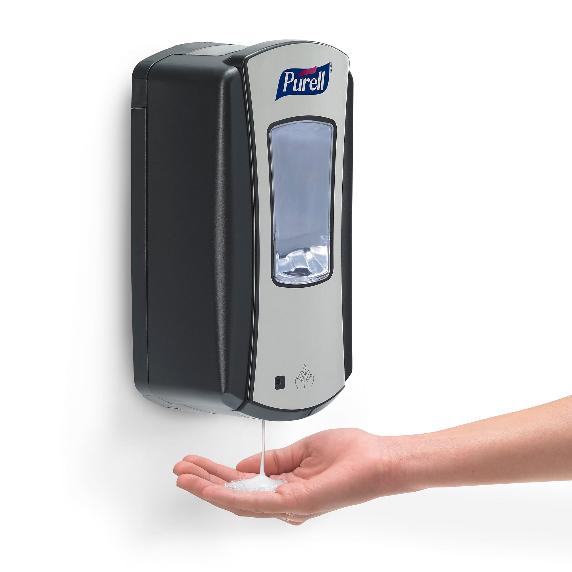PURELL LTX 12 Automatic Wall Mounted Hand Sanitizer Dispenser, Chrome/Black