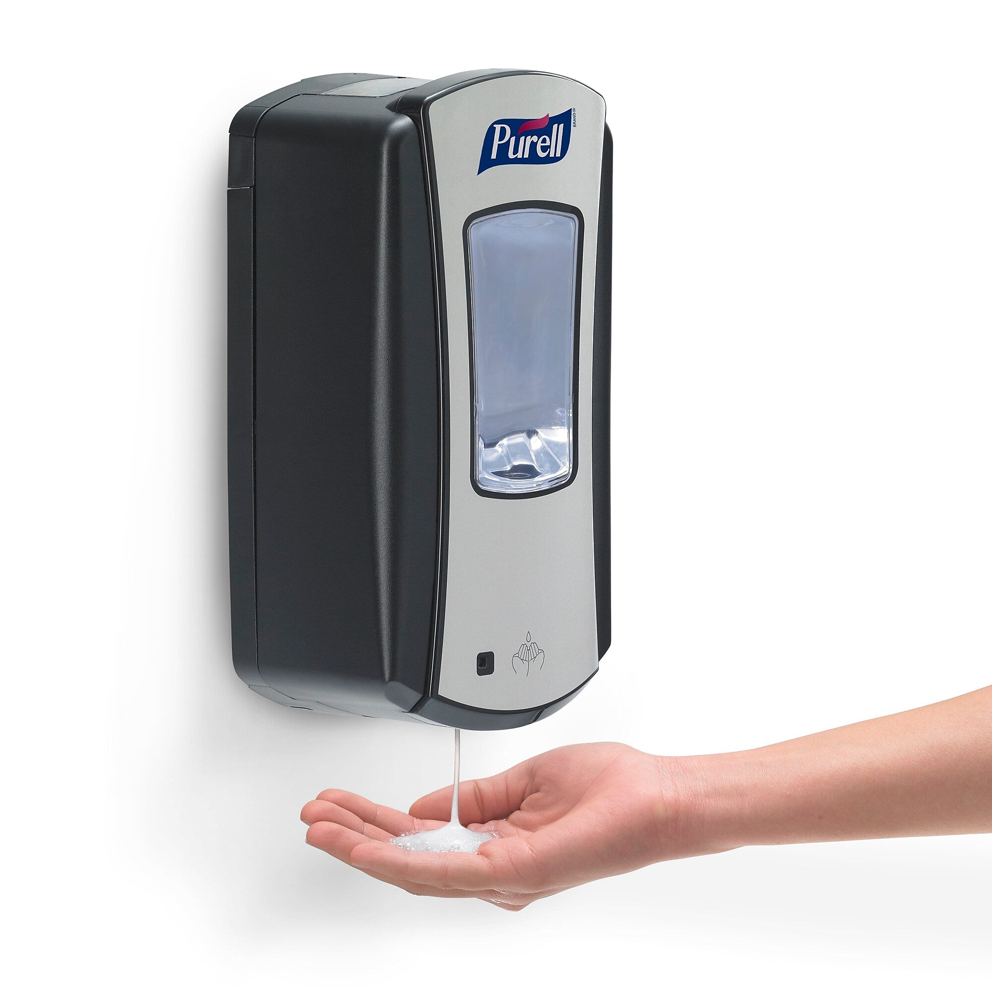 PURELL LTX 12 Automatic Wall Mounted Hand Sanitizer Dispenser, Chrome/Black