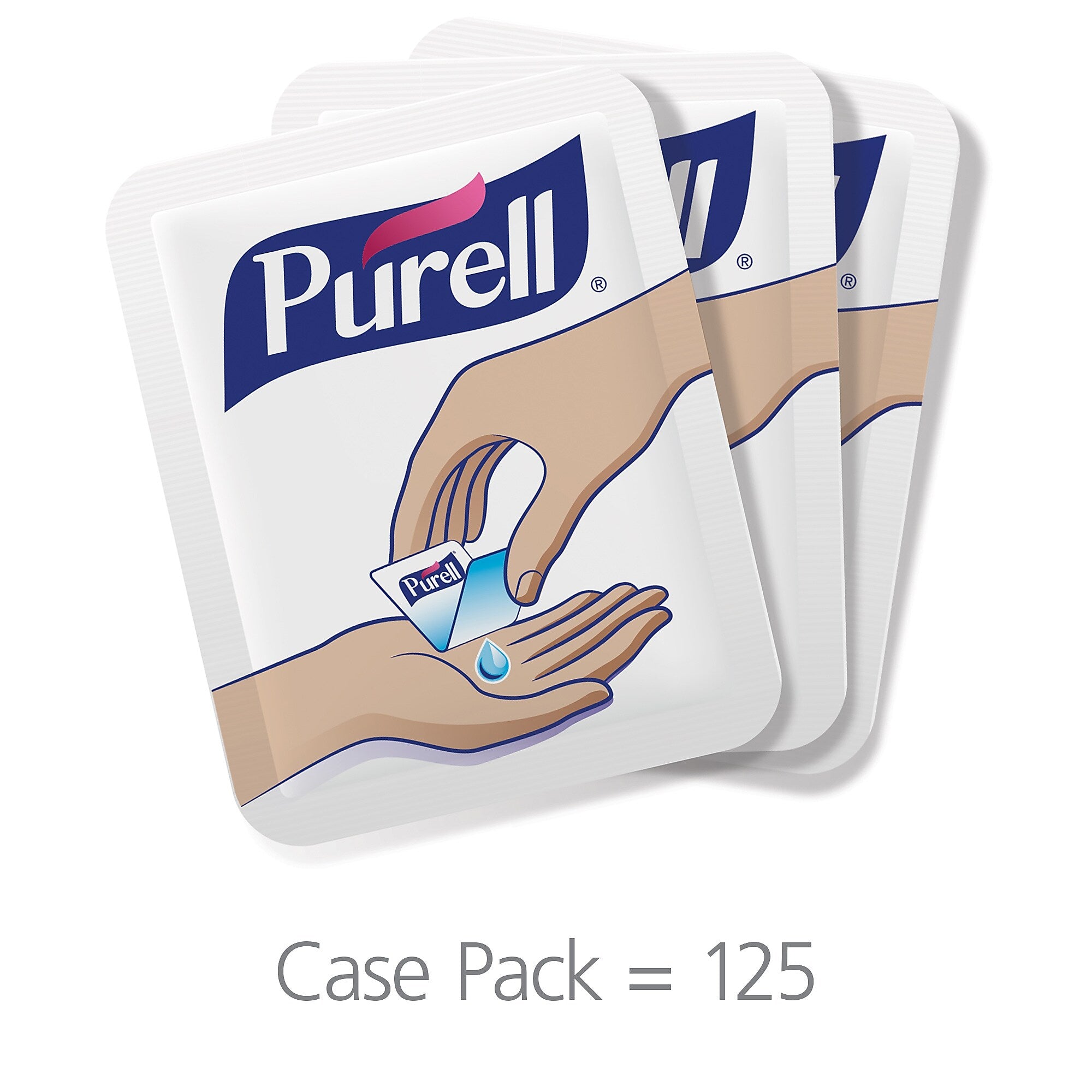 PURELL SINGLES 70% Alcohol Gel Hand Sanitizer, 125/Box