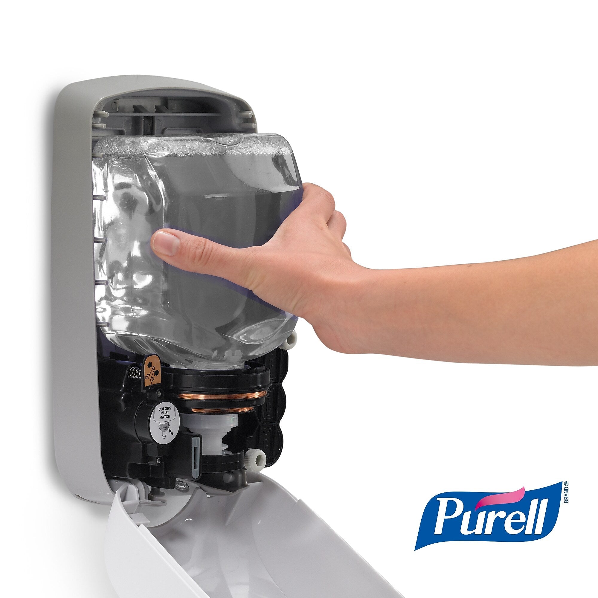 Purell TFX Automatic Wall Mounted Hand Sanitizer Dispenser, Dove Gray