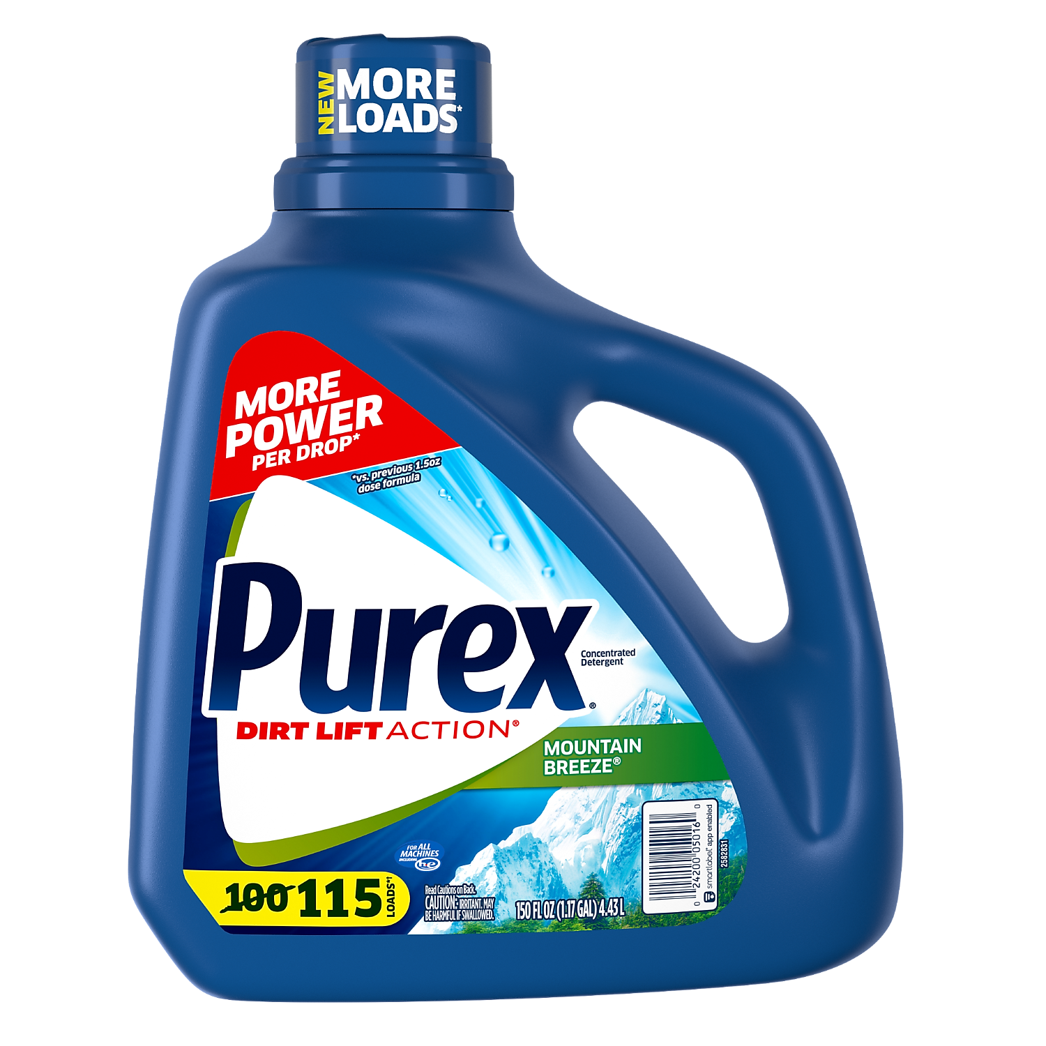 Purex HE Liquid Laundry Detergent, 100 Loads, 150 oz.