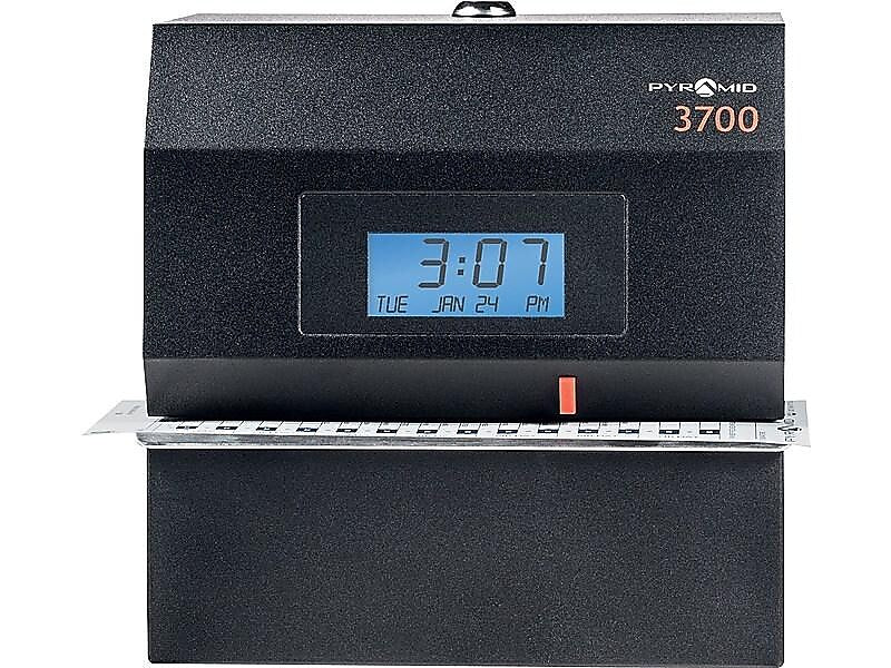 Pyramid Punch Card Time Clock System, Black