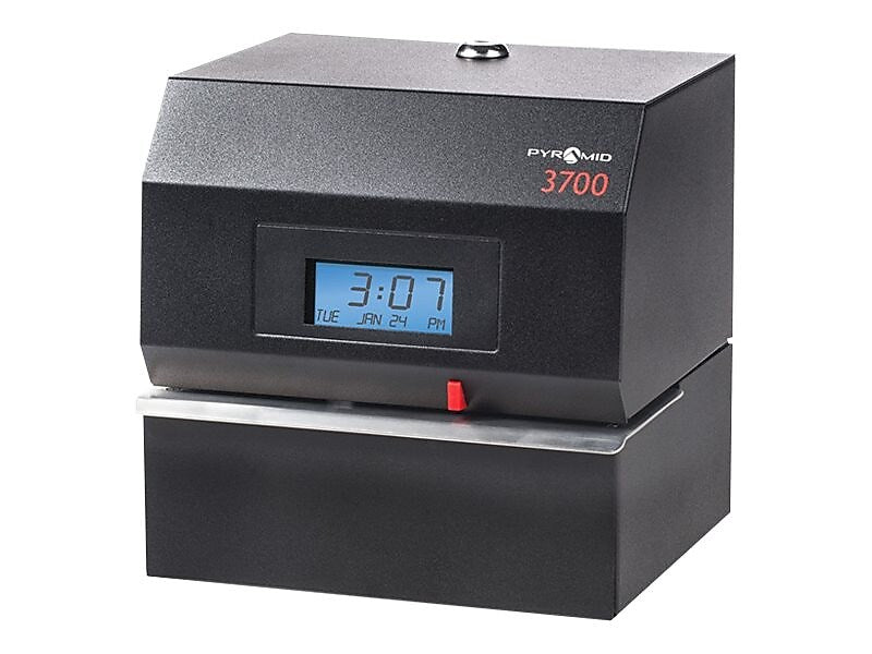 Pyramid Punch Card Time Clock System, Black