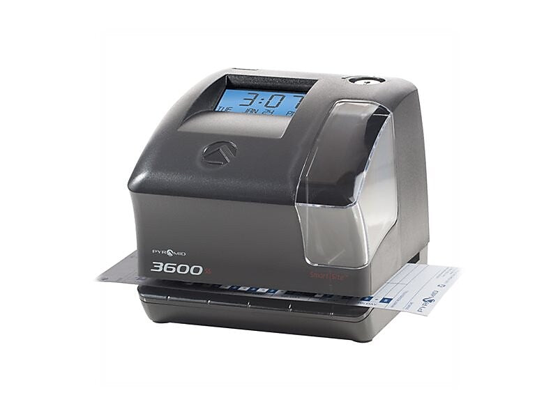 Pyramid Punch Card Time Clock System, Black