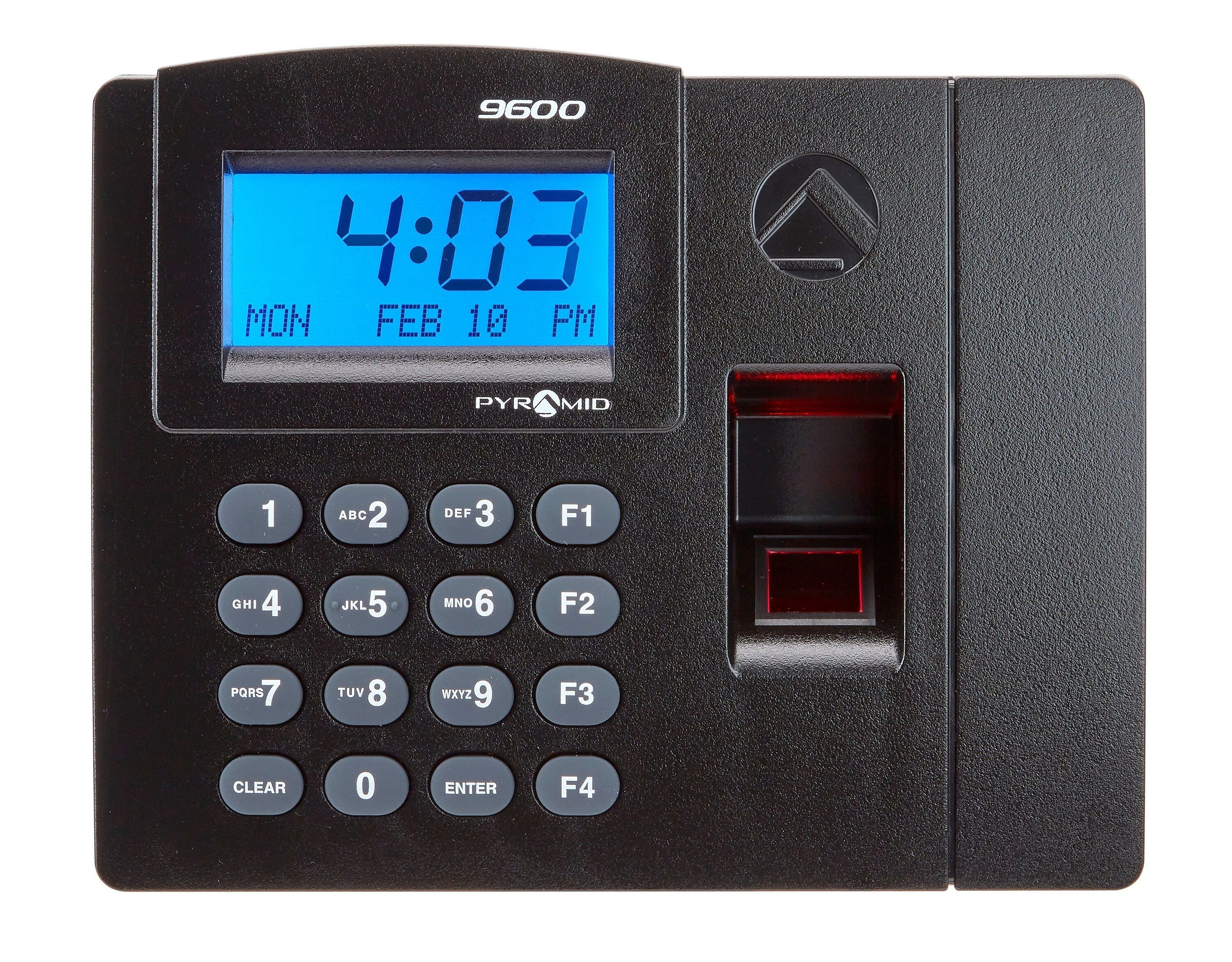 Pyramid TimeTrax Elite Fingerprint Time Clock System, Silver/Black