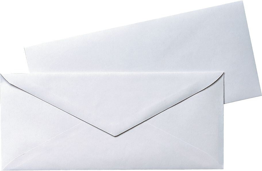 Quality Park #10 Business Envelope, 4 1/2" x 9 1/2", White, 50/Box