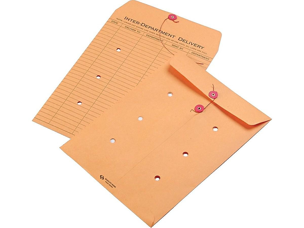 Quality Park Button & String Inter-DepartmentalKraft Envelopes, 9