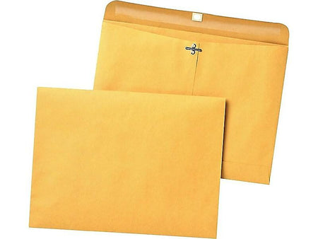 Quality Park Clasp Catalog Envelopes, 9"L x 12"H, Kraft, 100/Box