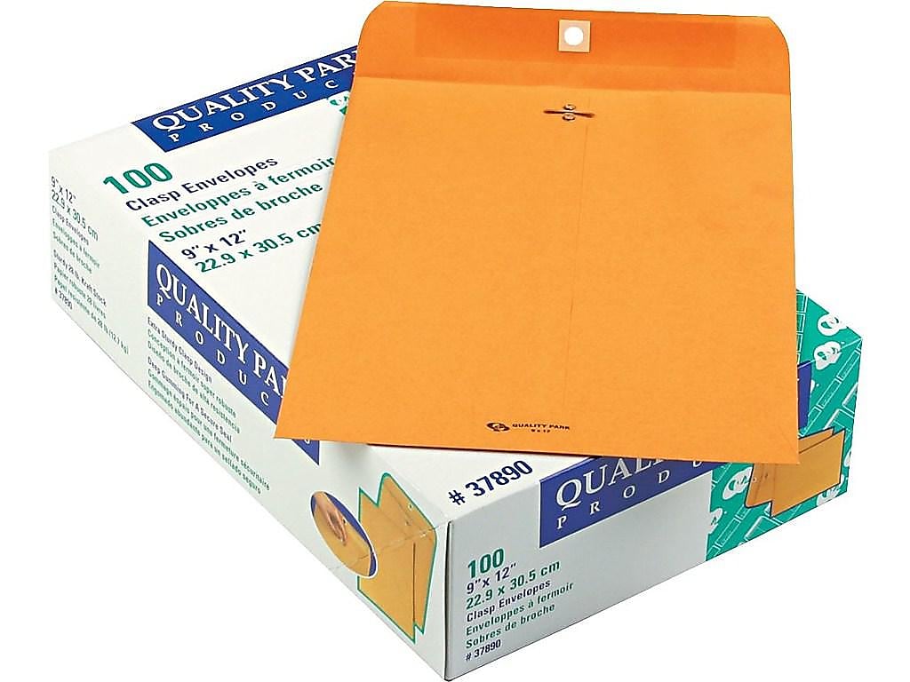 Quality Park Clasp & Moistenable Glue Catalog Envelopes, 9