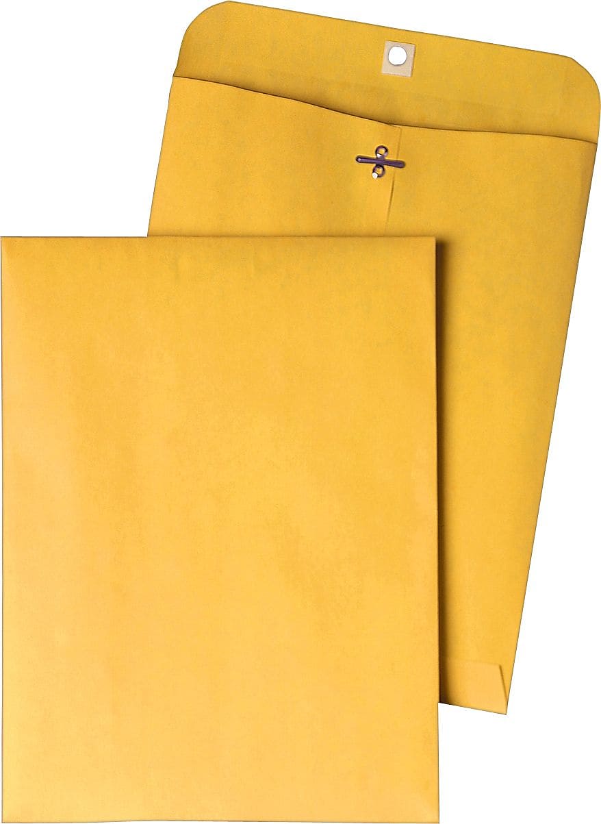 Quality Park Clasp & Moistenable Glue Kraft Catalog Envelope, 9 1/2