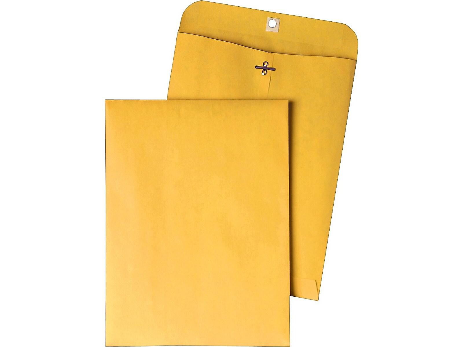 Quality Park Clasp & Moistenable Glue Kraft Catalog Envelopes, 10