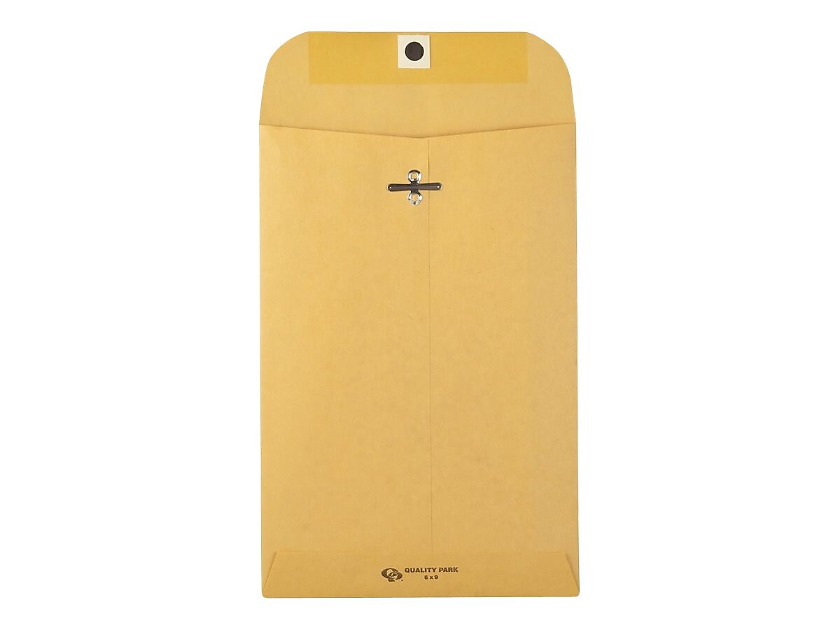 Quality Park Clasp & Moistenable Glue Kraft Catalog Envelopes, 6